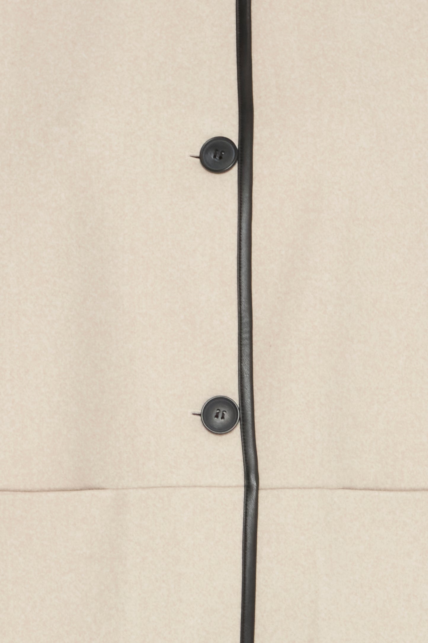 Frelizabeth Waistcoat - Beige and Black Edging