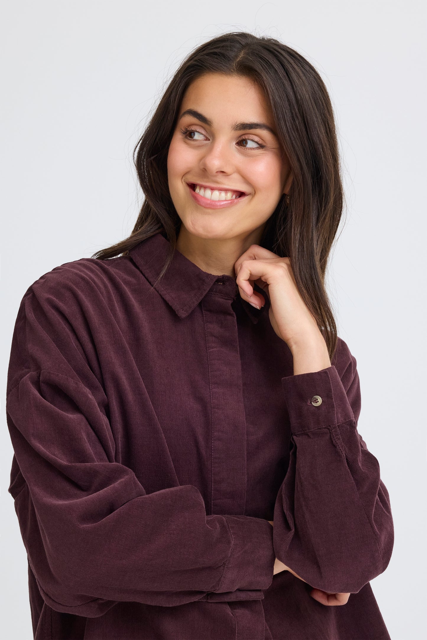 Frcory Cord Shirt - Fudge Burgundy