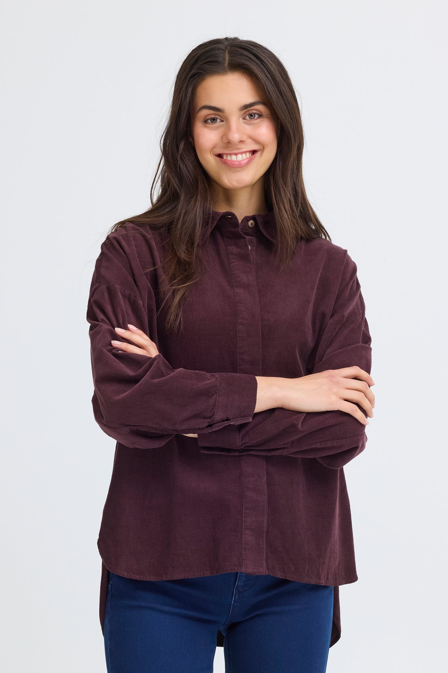 Frcory Cord Shirt - Fudge Burgundy