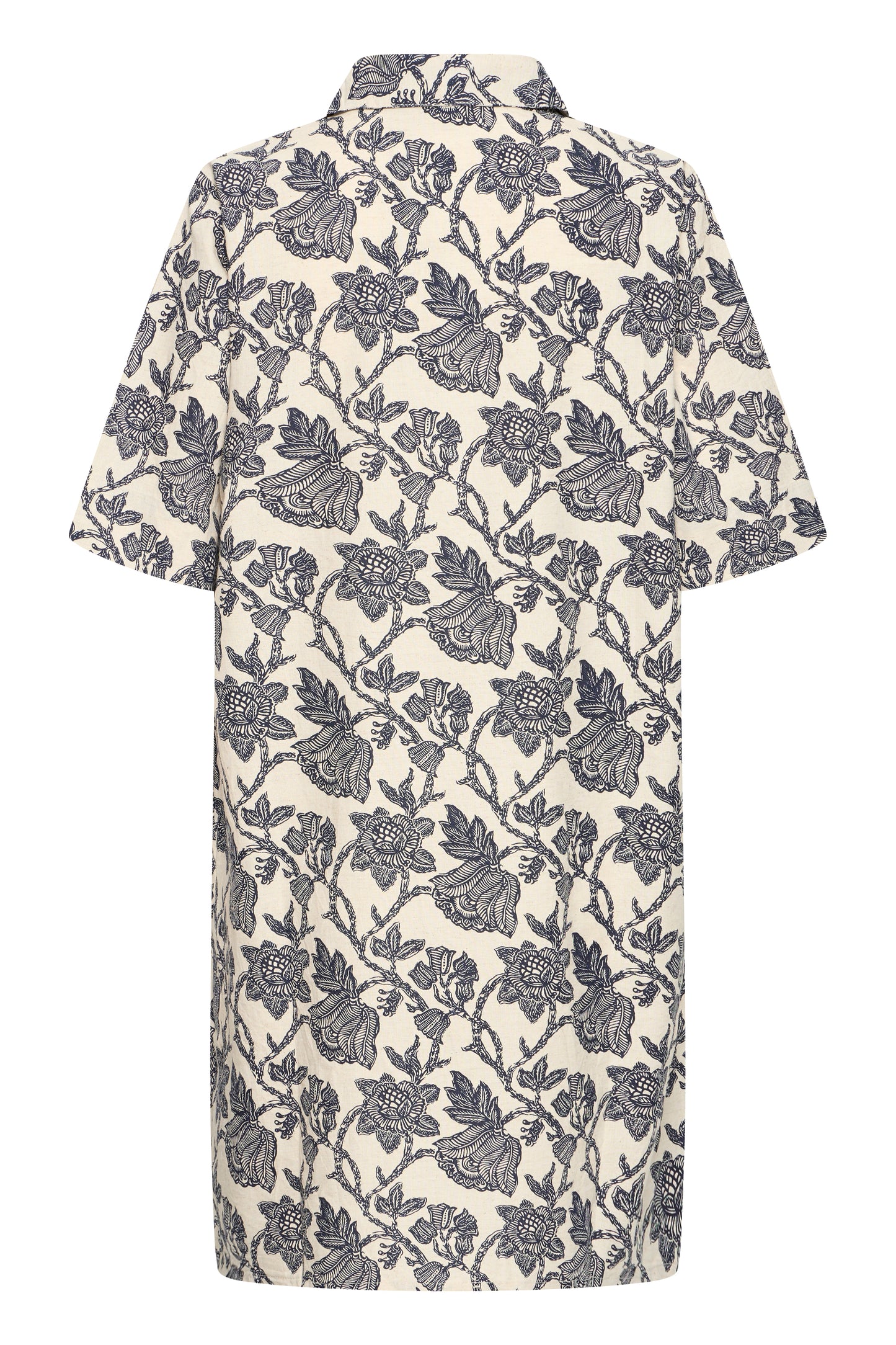 Frmaddie Dress - Cream Navy Bloom