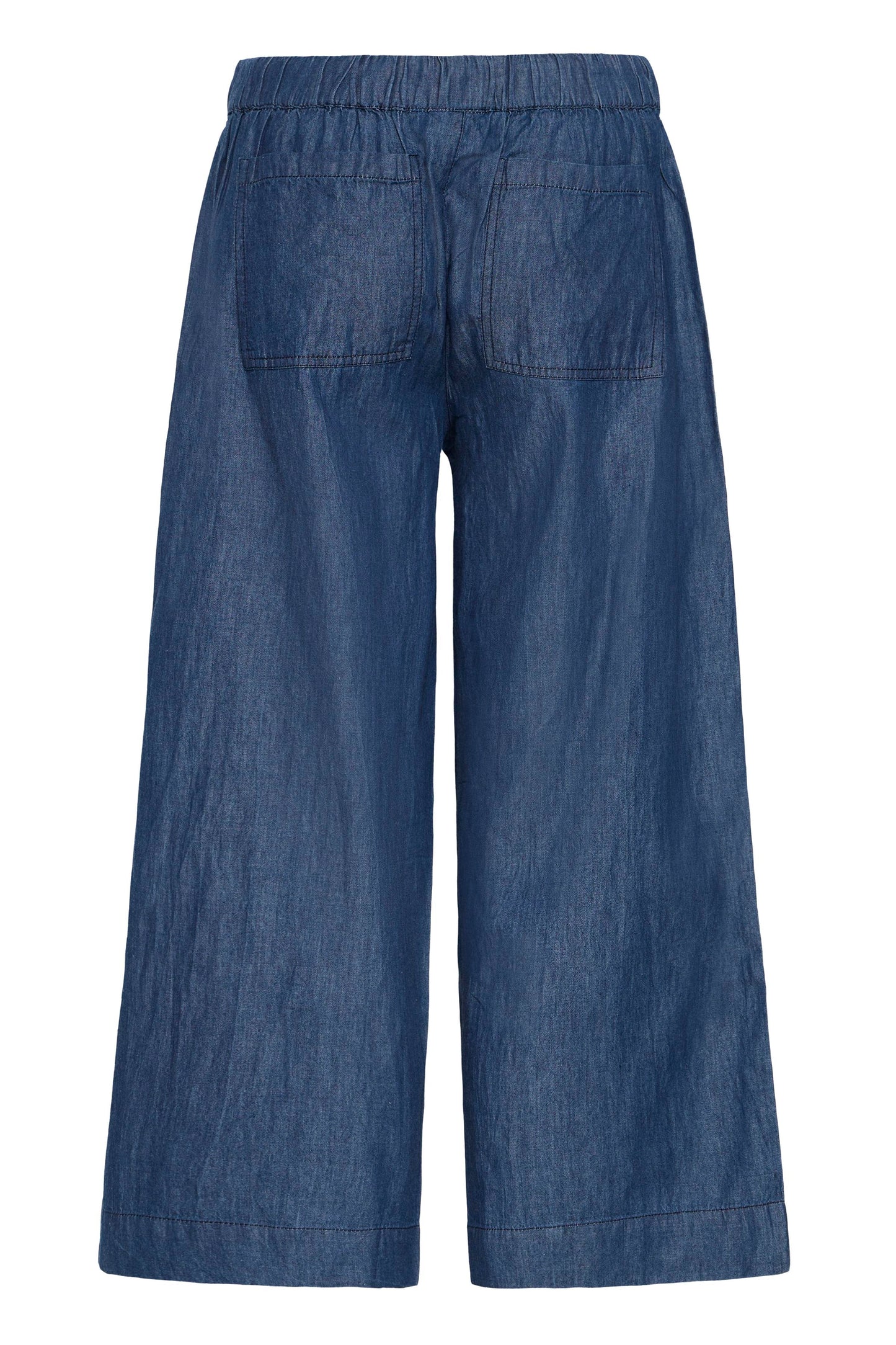 Frlarissa Trousers - Mid Blue Denim Wide Leg Trousers