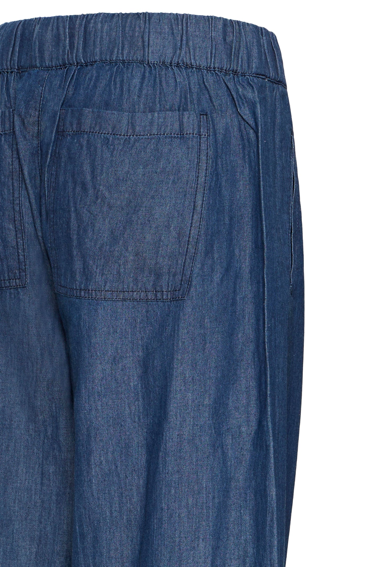 Frlarissa Trousers - Mid Blue Denim Wide Leg Trousers