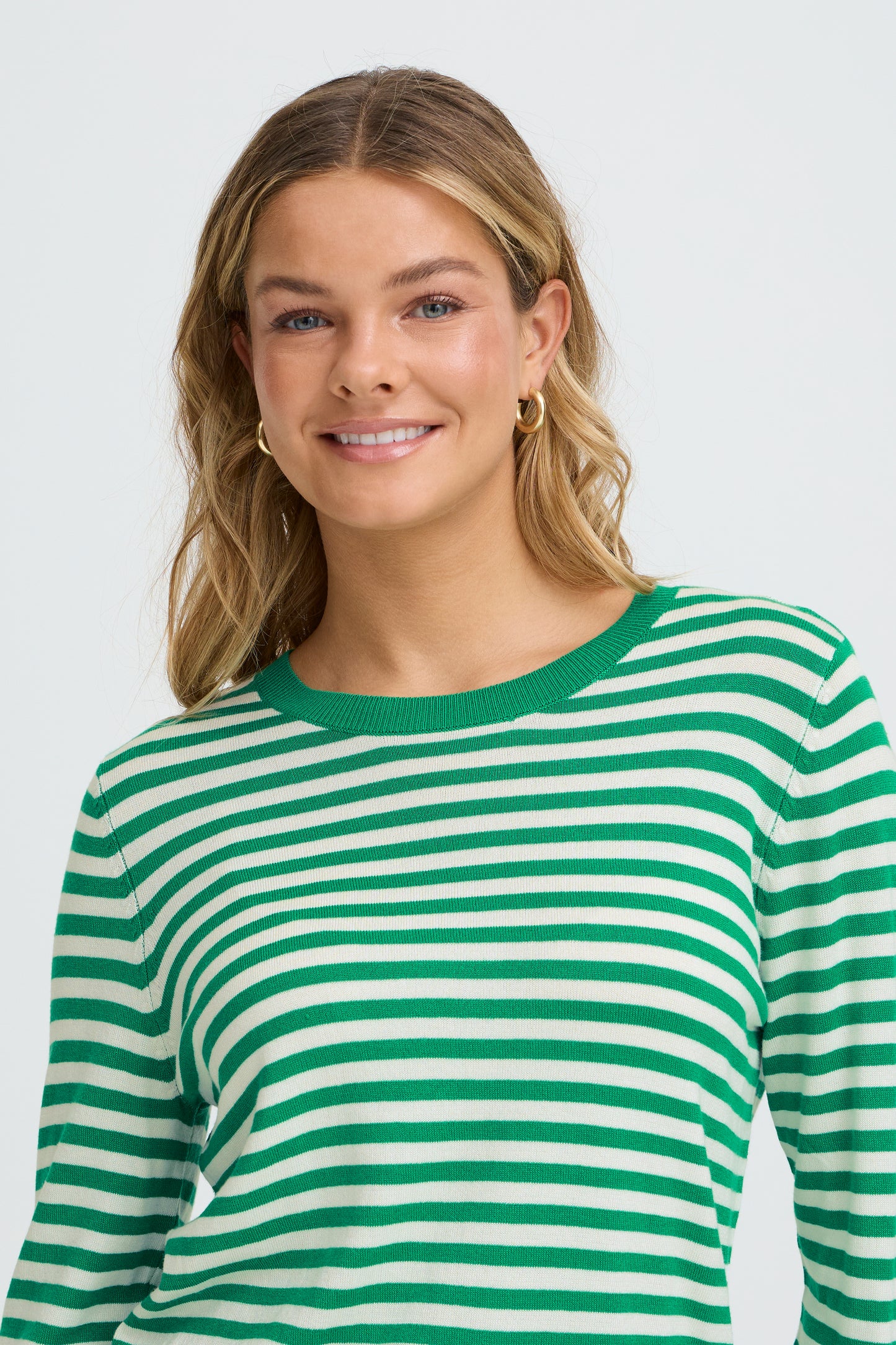 Frmary Pullover - Green Stripe Top