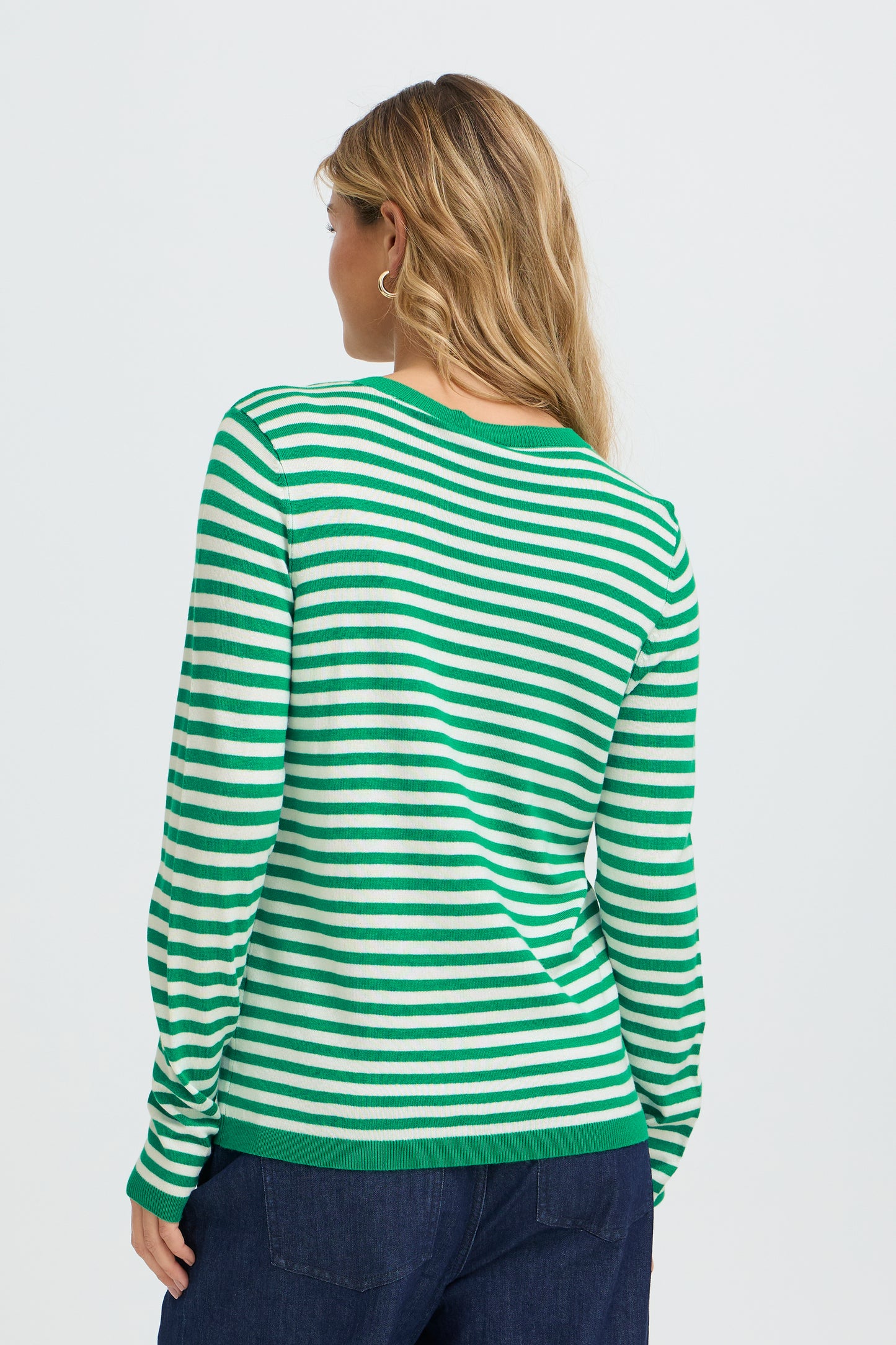 Frmary Pullover - Green Stripe Top