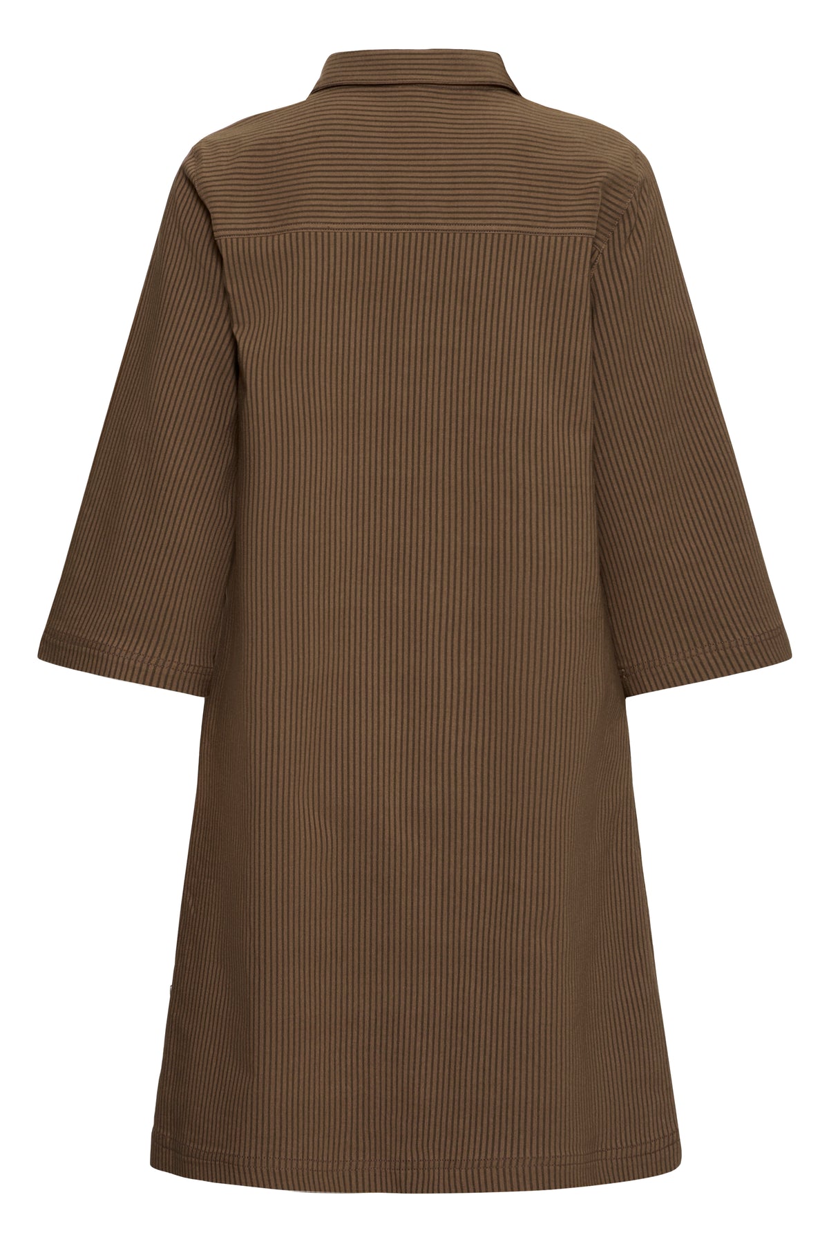 Frena Dress - Brown Black Stripe