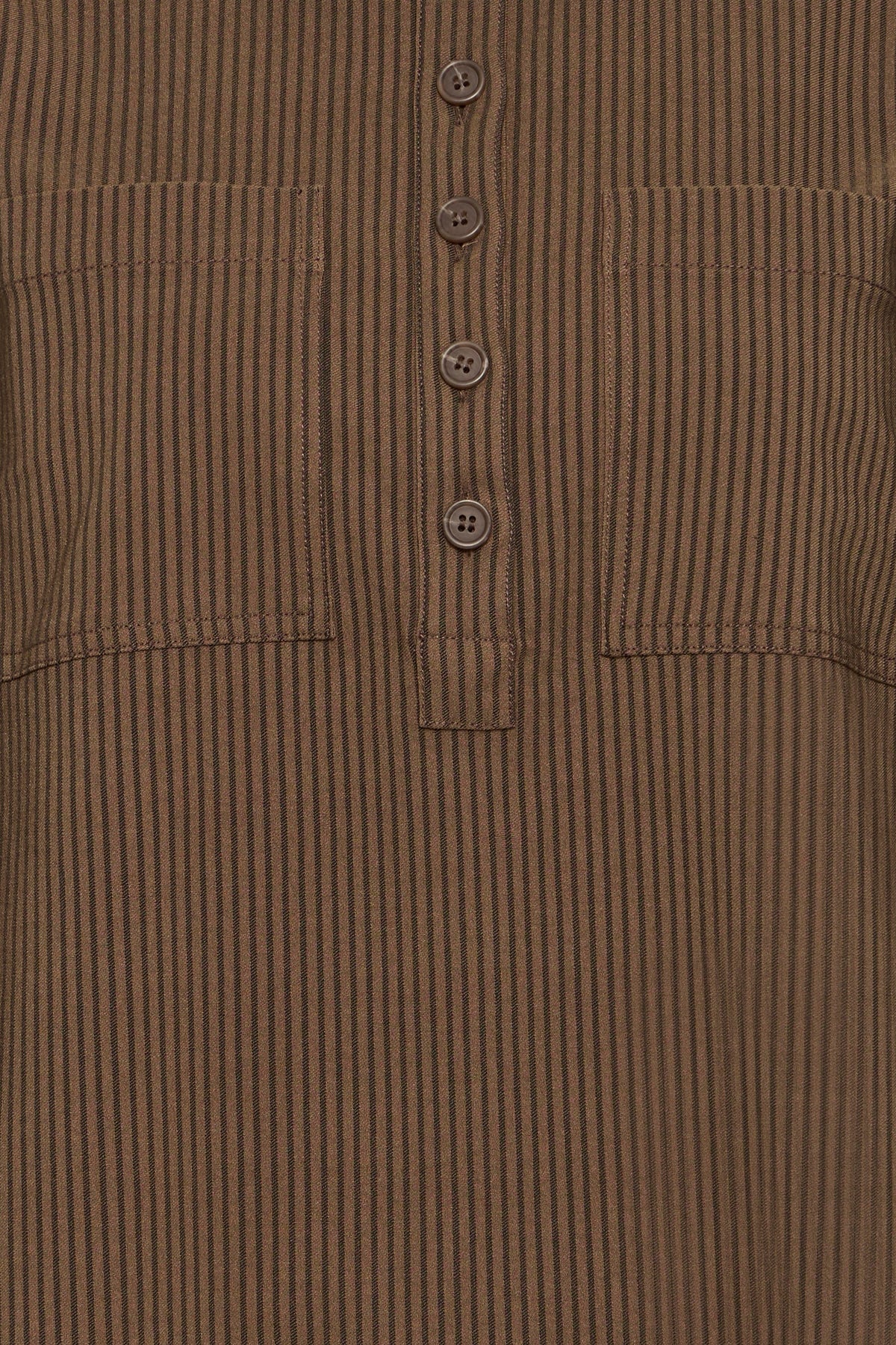 Frena Dress - Brown Black Stripe