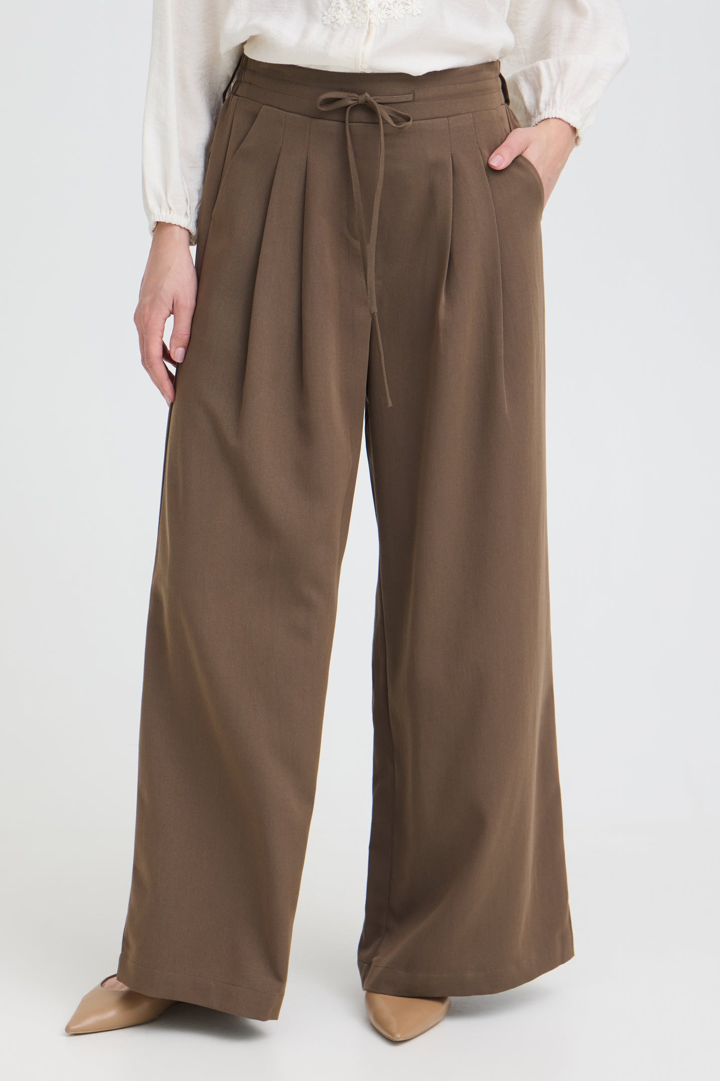 Frveda Trousers - Rain Drum