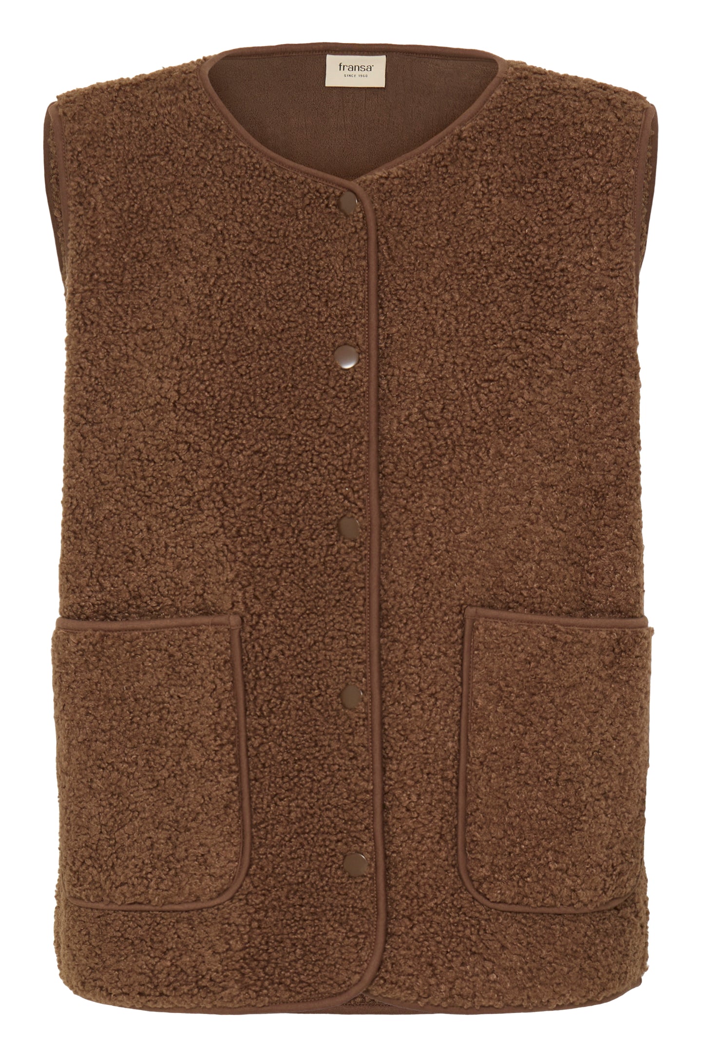 Frgwynne Waistcoat - Rain Drum Brown Teddy