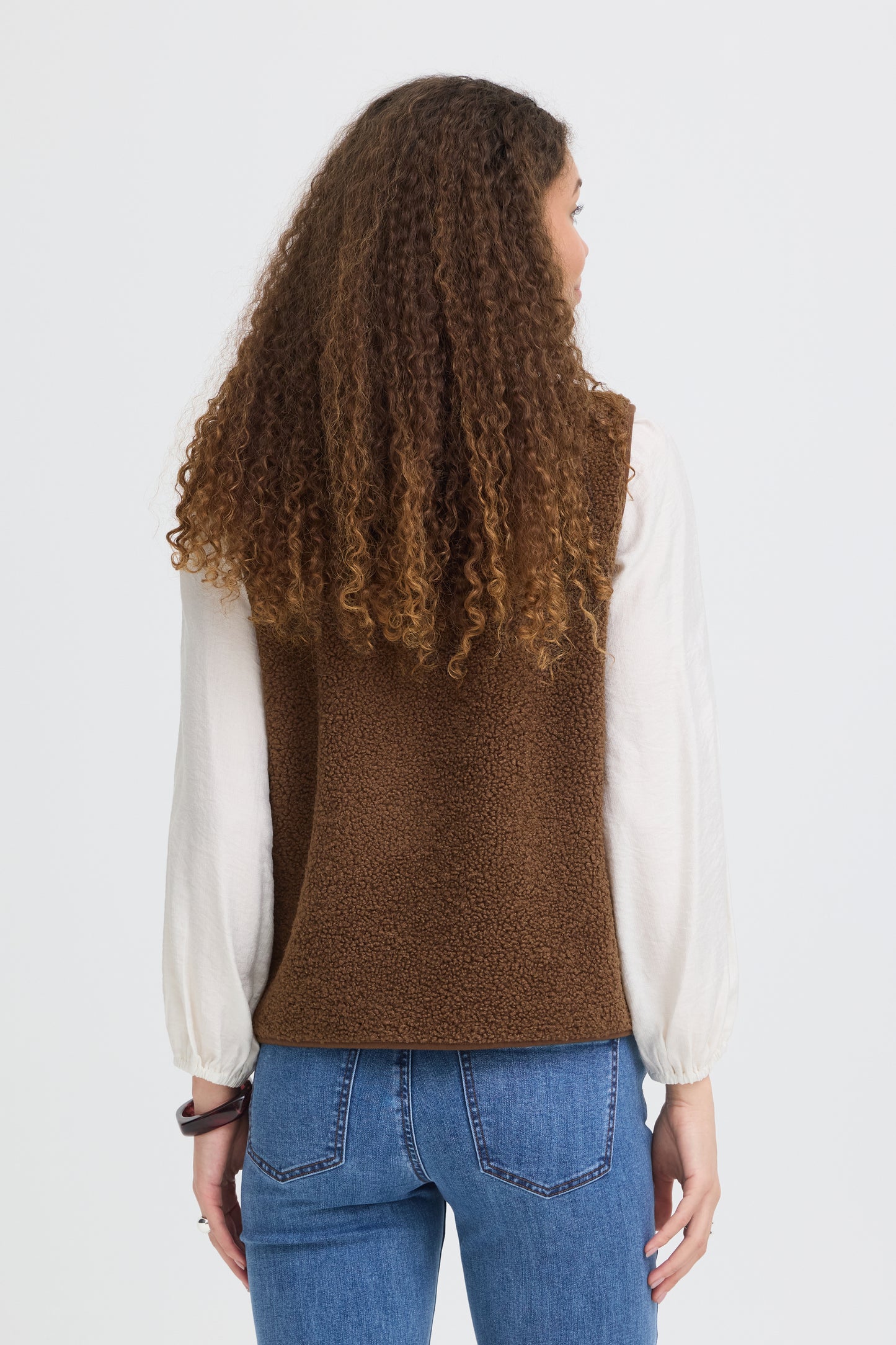 Frgwynne Waistcoat - Rain Drum Brown Teddy