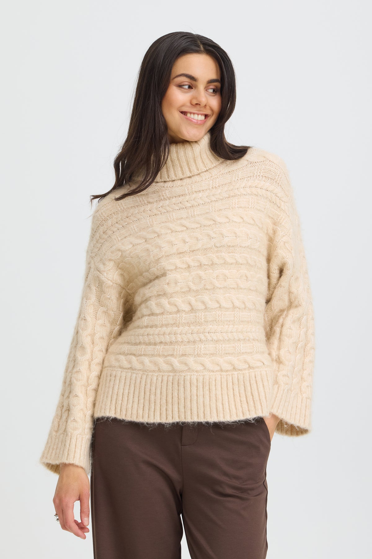 Frsasha Jumper - Cream Rollneck