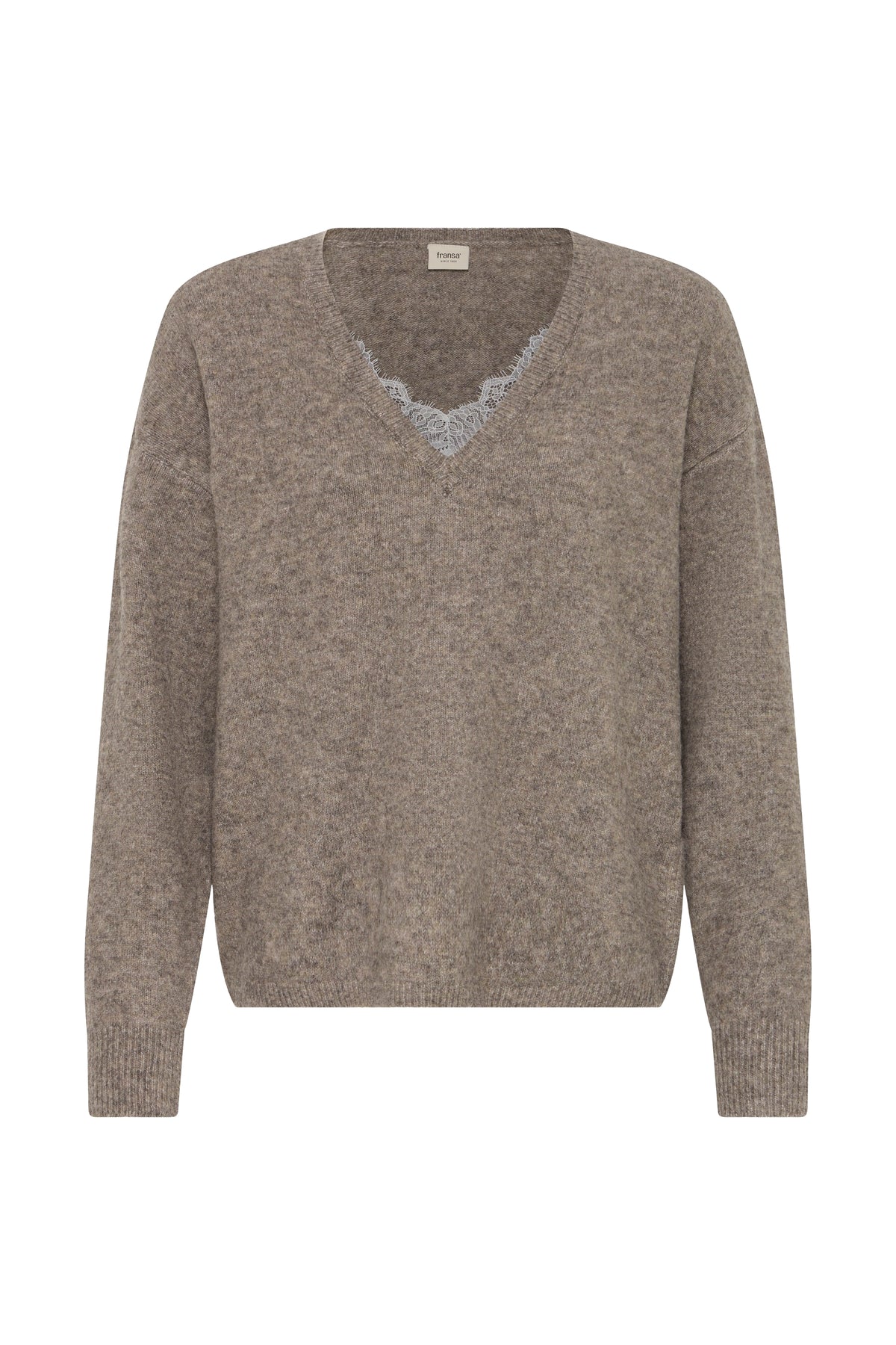 Frellen Jumper - Oatmeal Lace Detail