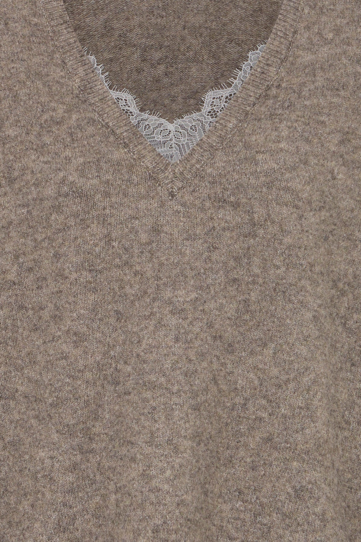 Frellen Jumper - Oatmeal Lace Detail