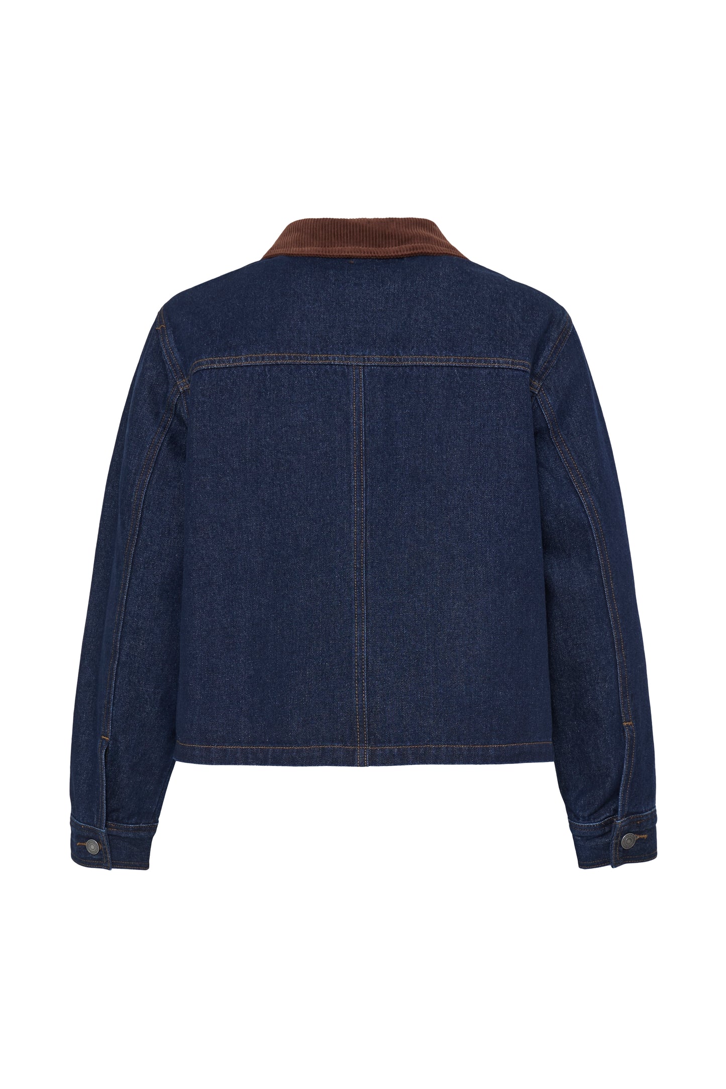 Frleslie Jacket - Denim Brown Collar