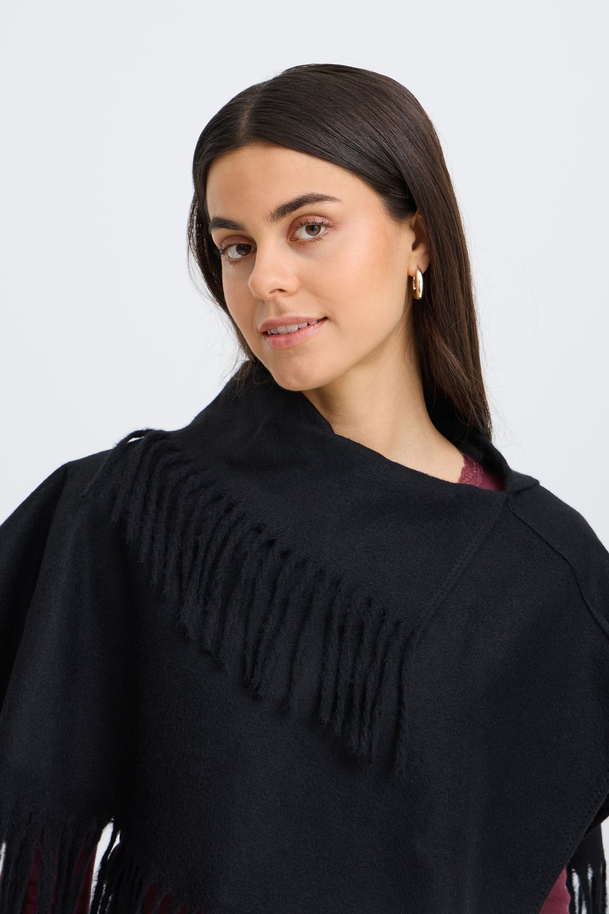Frbetsy Collar Scarf - Black Tassel