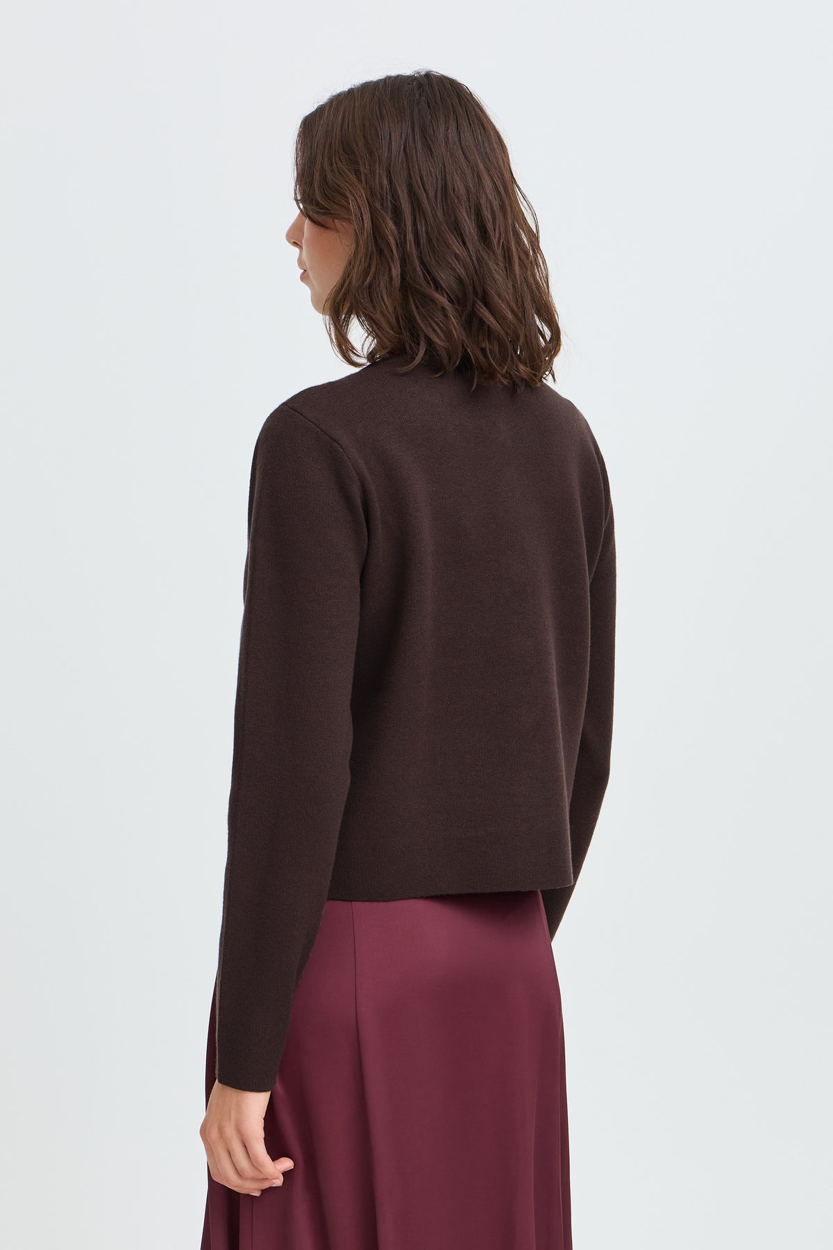 Frsally Cardigan - Brown Sparkly Bow