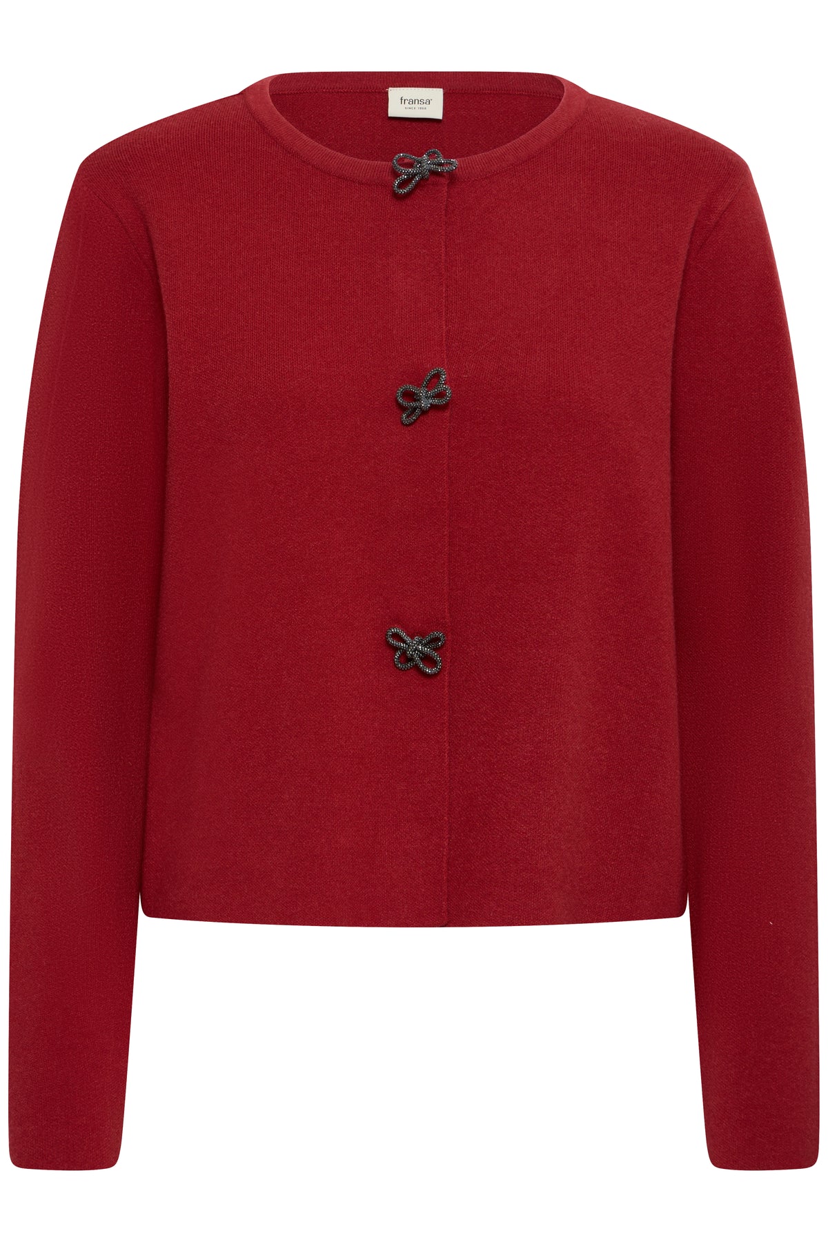 Frsally Cardigan - Red Sparkly Bow