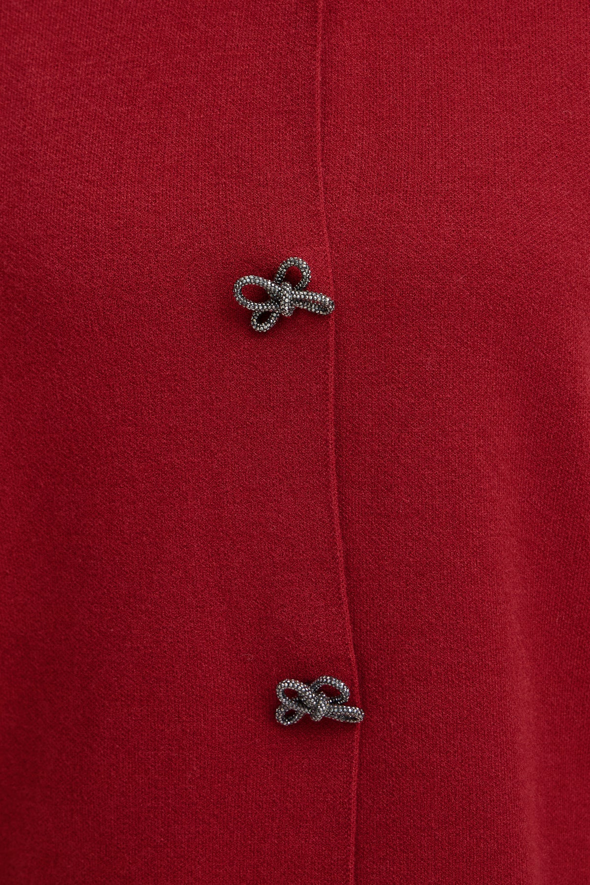 Frsally Cardigan - Red Sparkly Bow