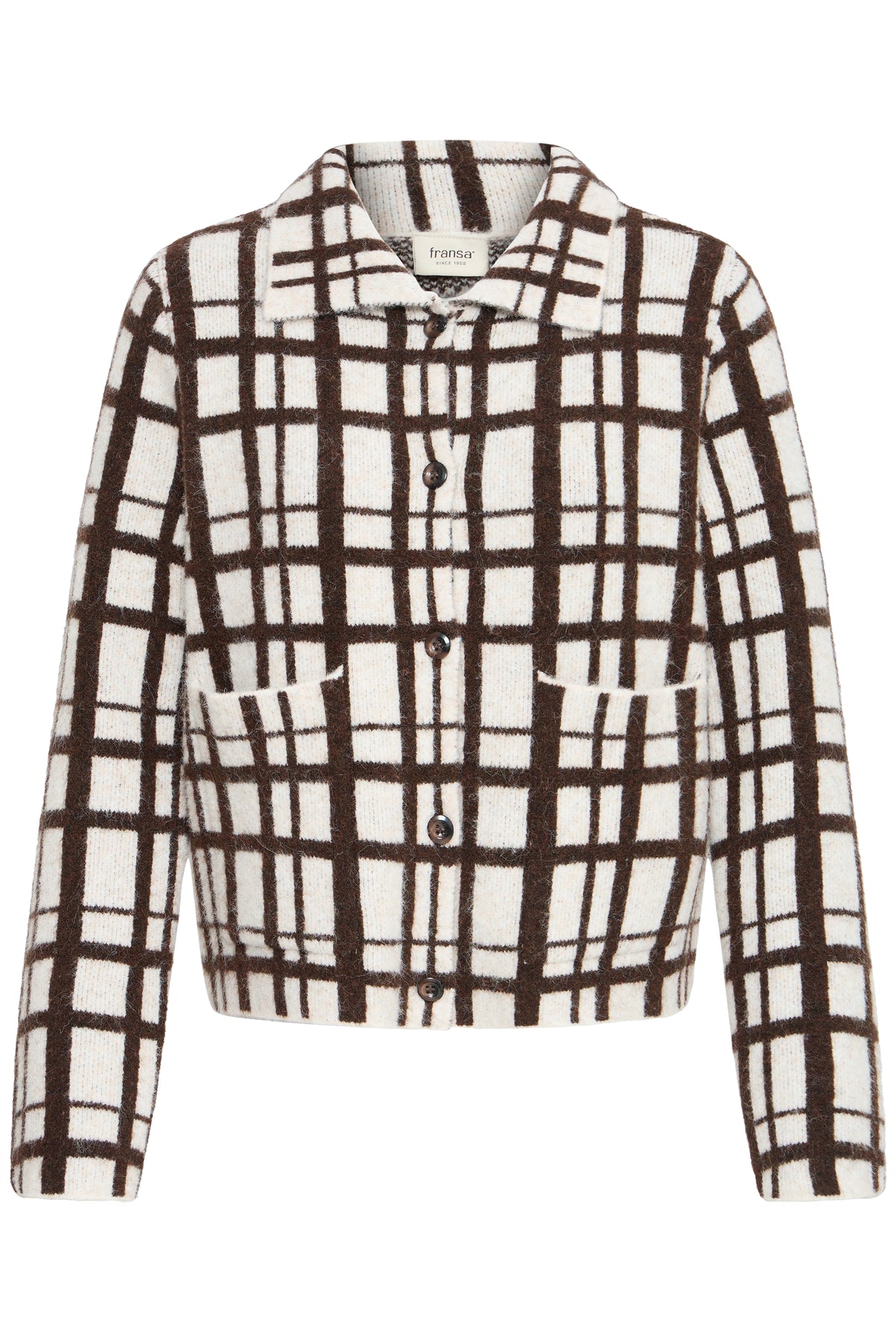 Frcindy Cardigan - Brown Check