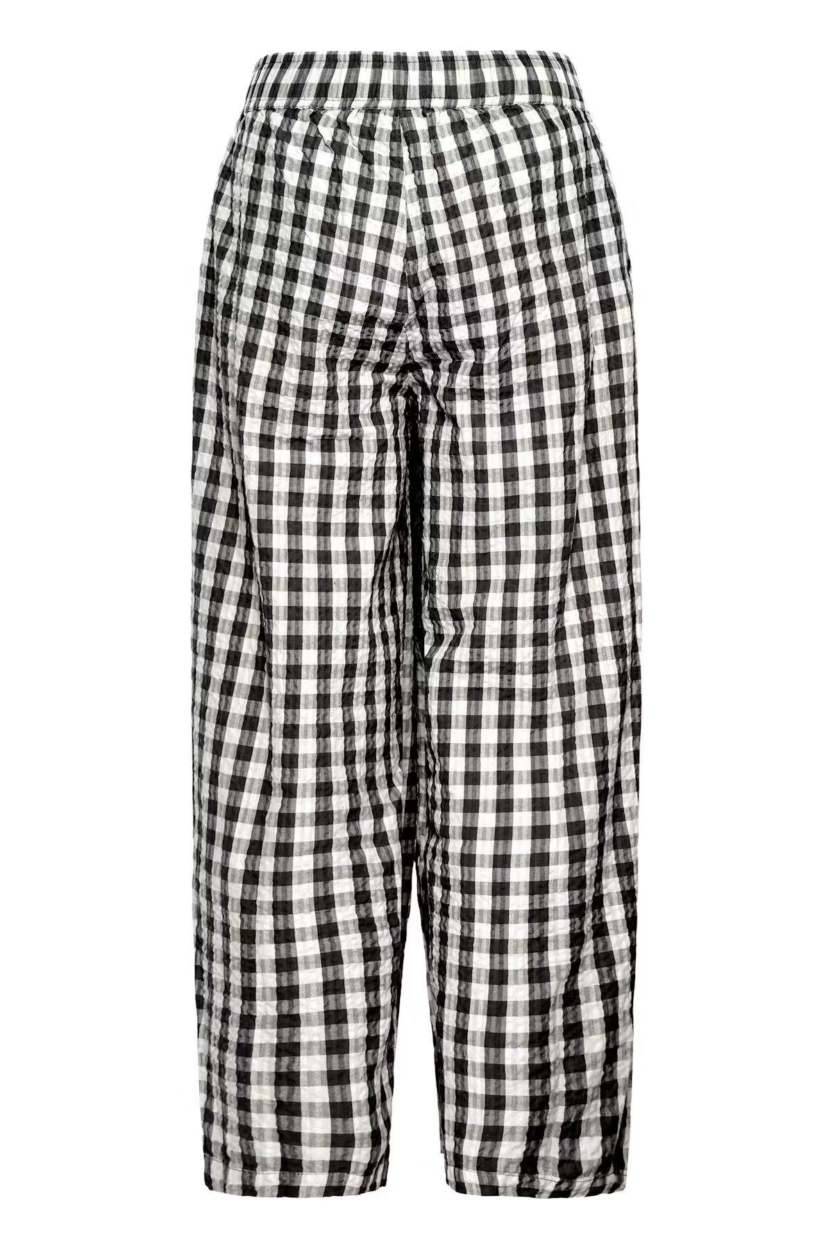 Ihkarra Barrel Trousers - Black White Gingham