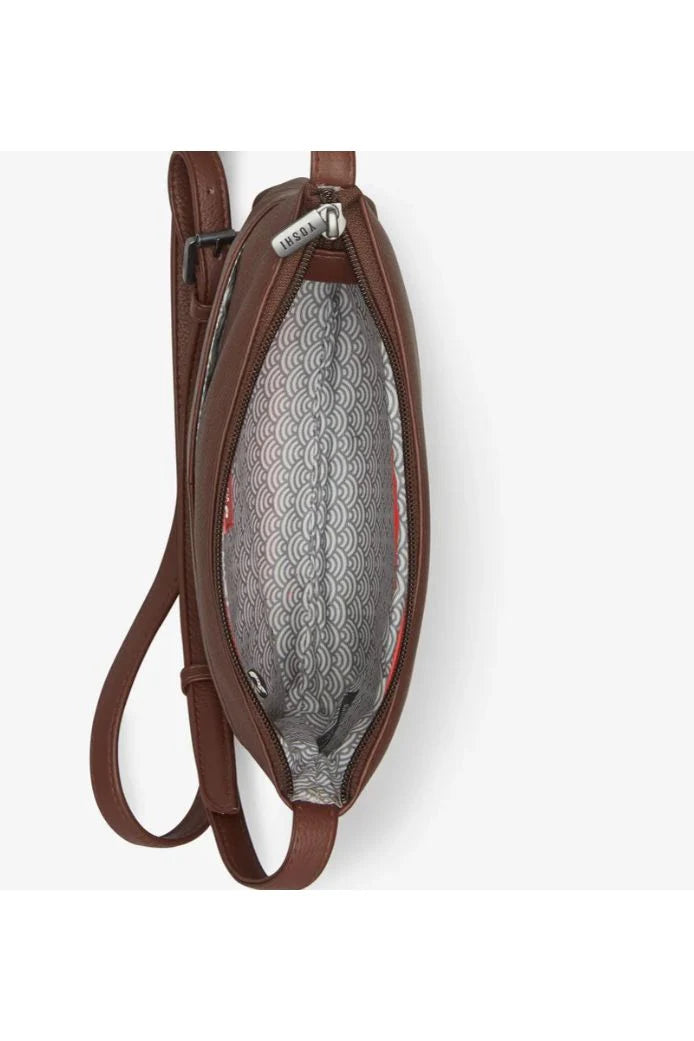 Curiosity Bookshop Brown Leather Cross Body Bag