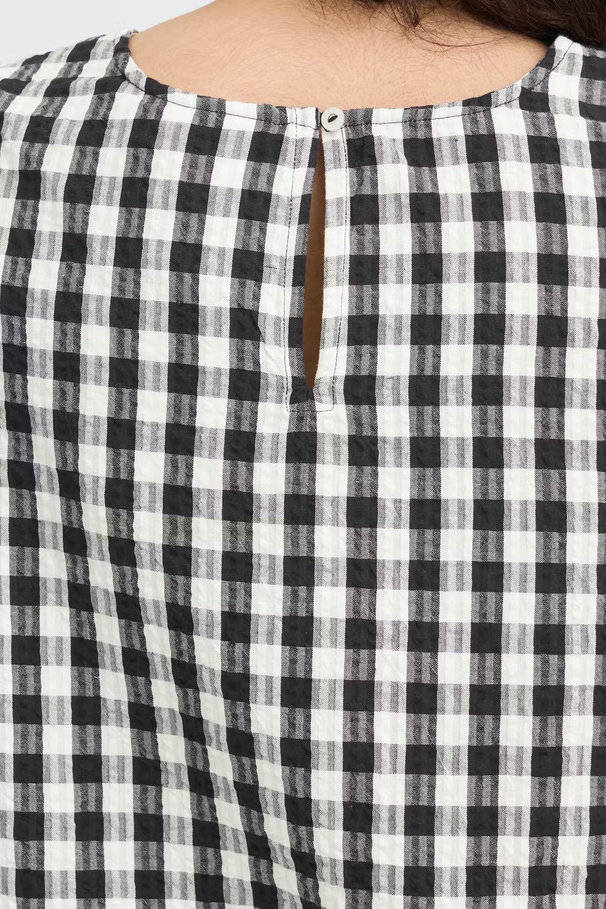 Ihkarra Top - Black White Gingham