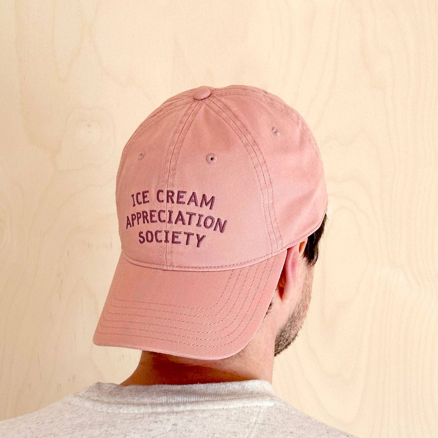 Ice Cream Appreciation Society - Cotton Baseball Cap - Dusty Rose
