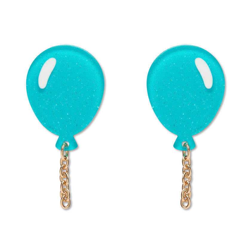 Balloons Drop Earrings – Green