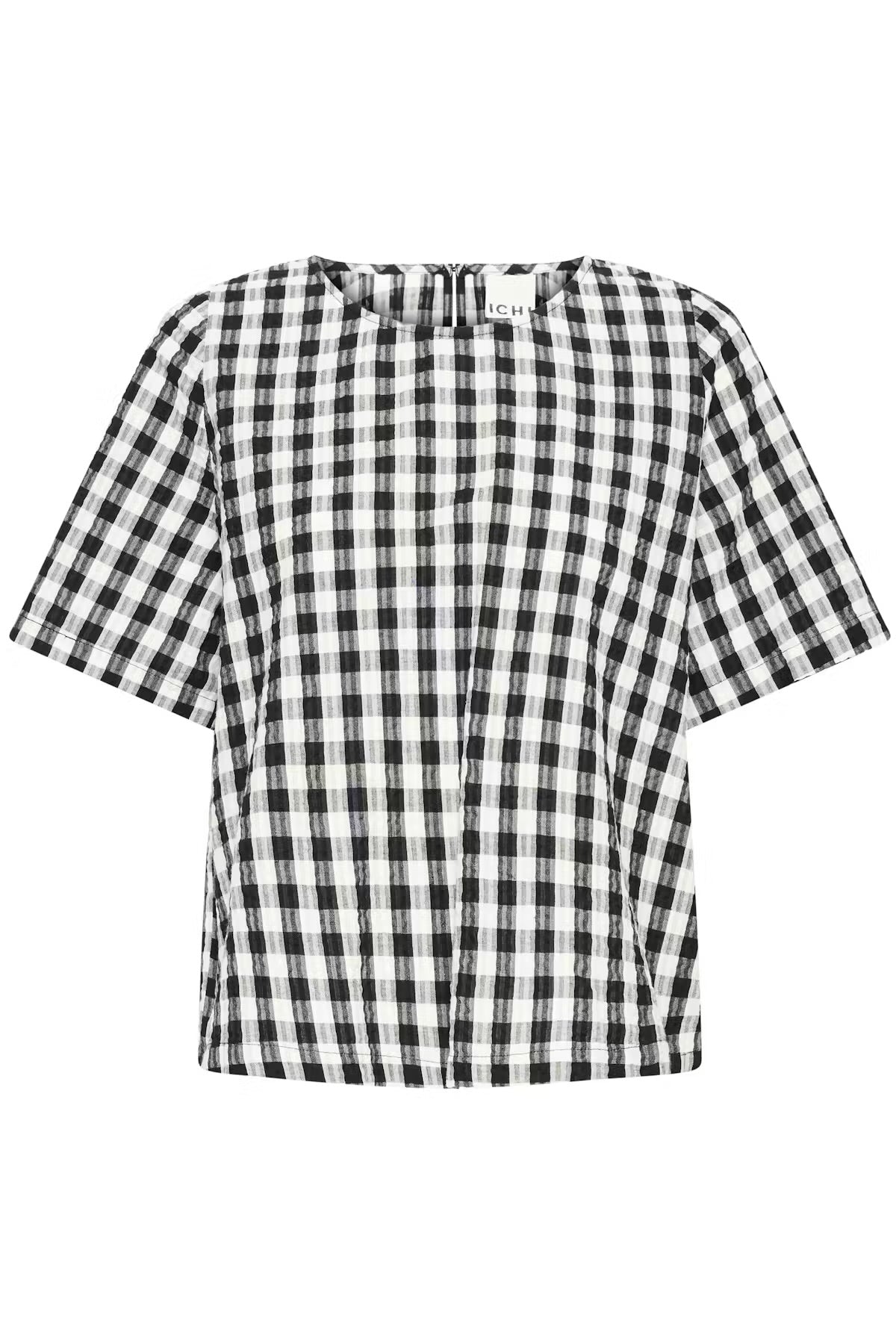 Ihkarra Top - Black White Gingham