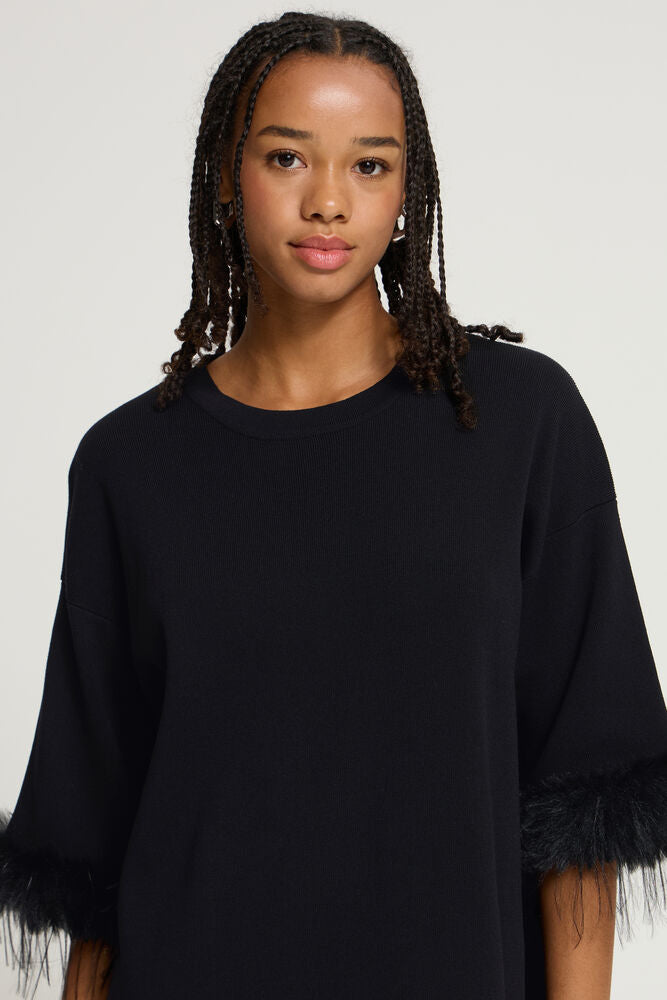 Ihdalise Dress - Black Feather
