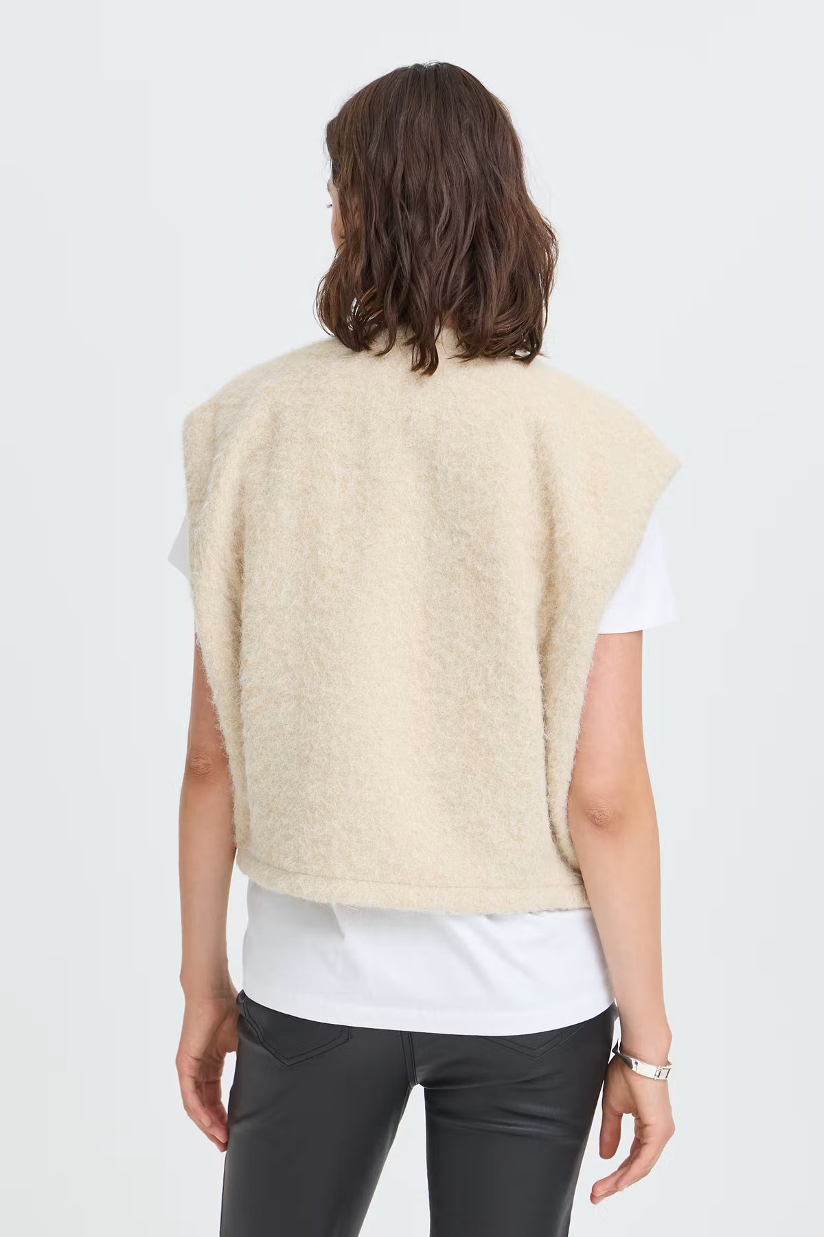 Frwistera Waistcoat - Beige Fluffy