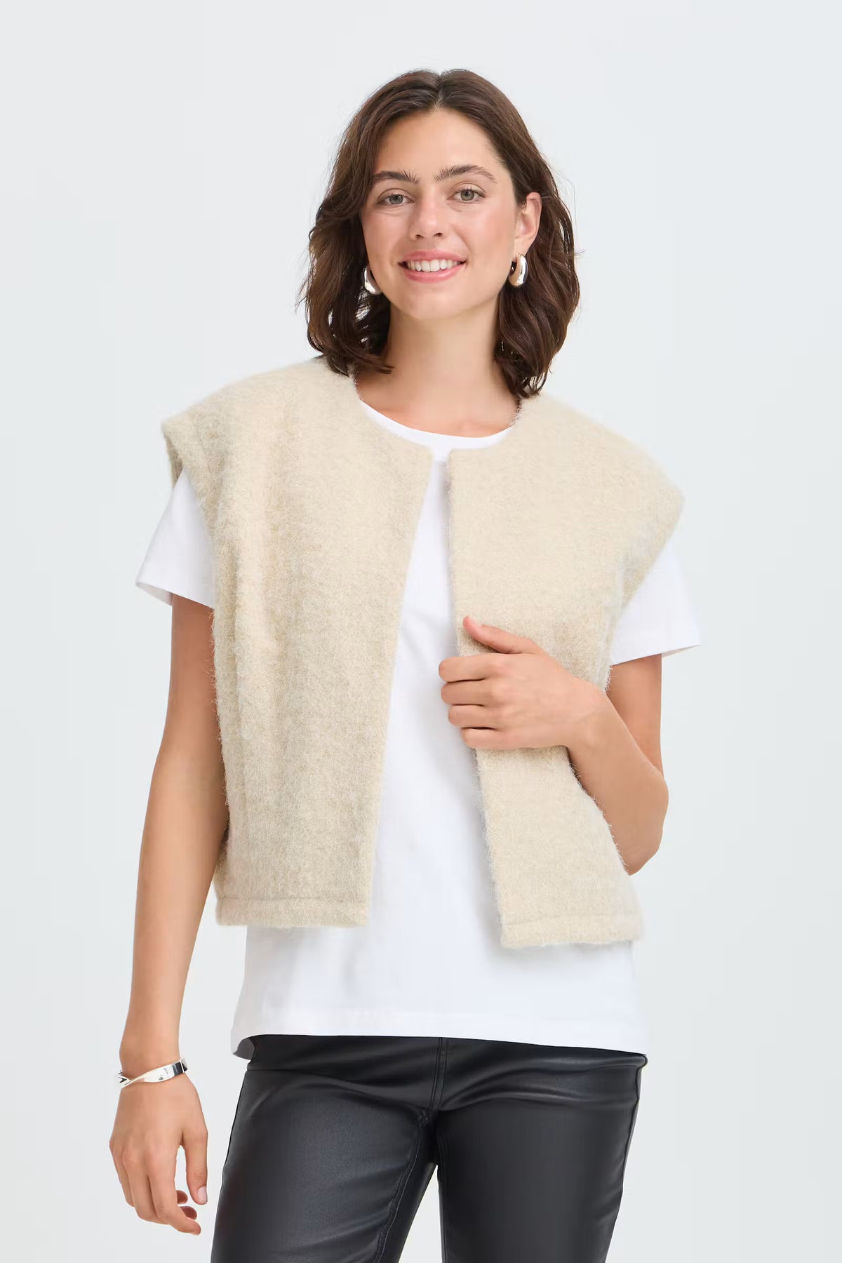Frwistera Waistcoat - Beige Fluffy