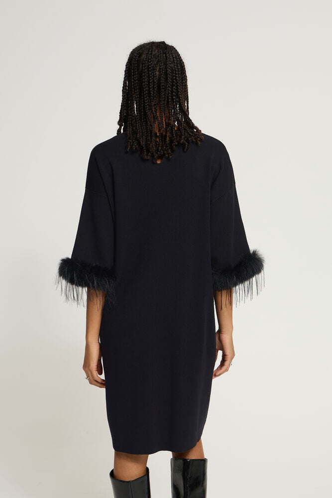 Ihdalise Dress - Black Feather