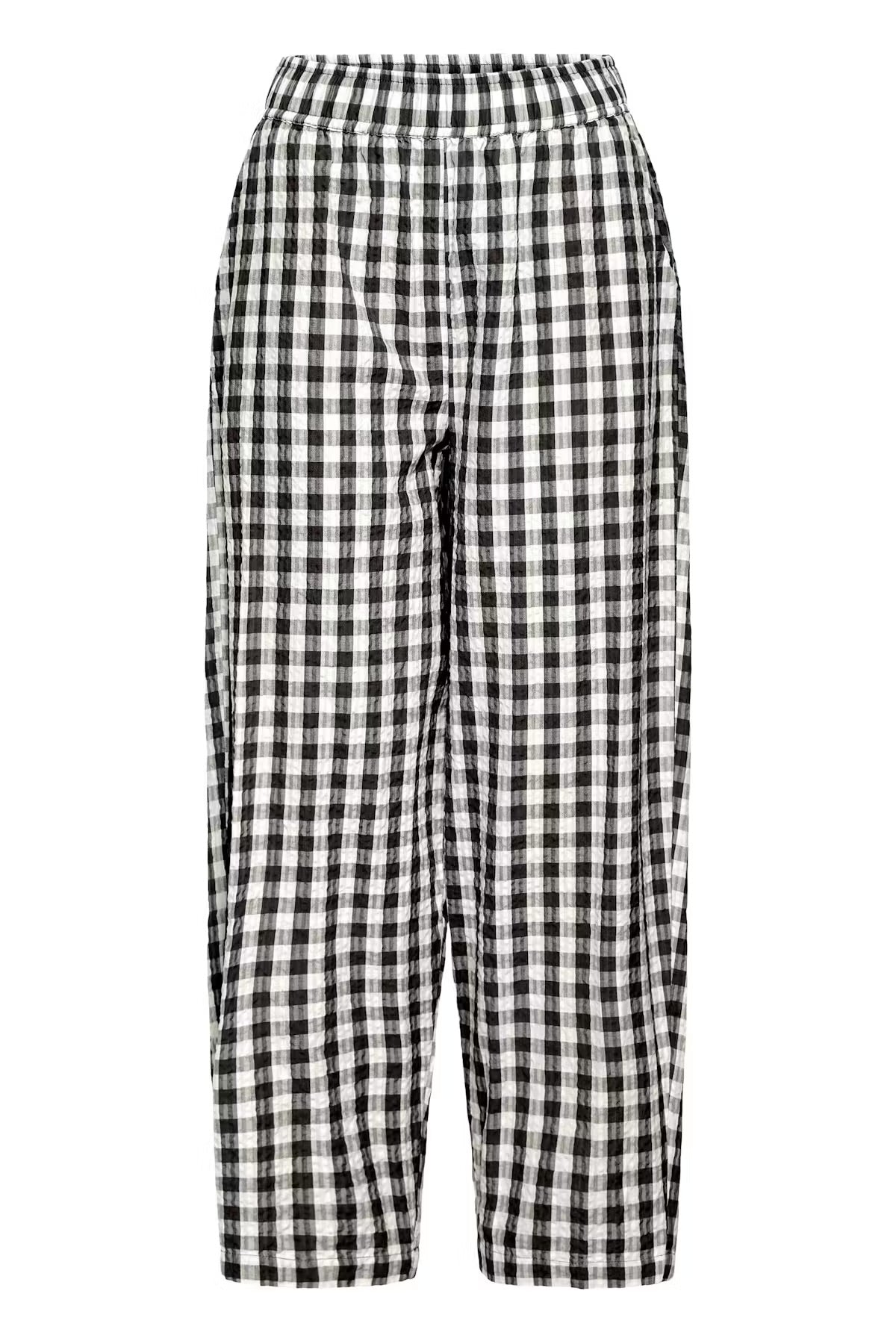 Ihkarra Barrel Trousers - Black White Gingham
