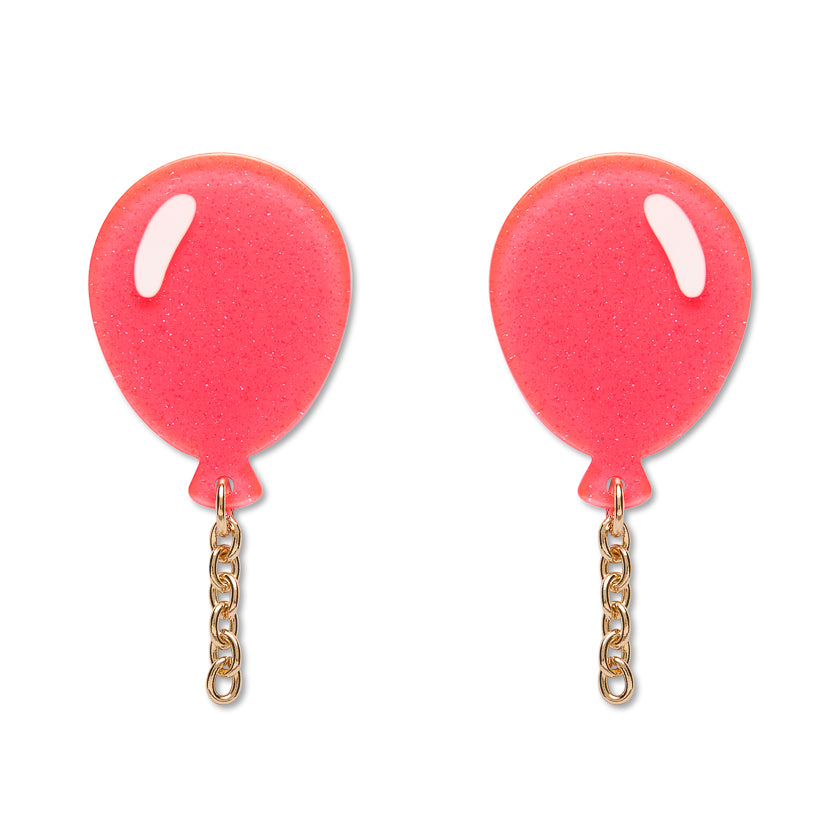Balloons Drop Earrings – Pink