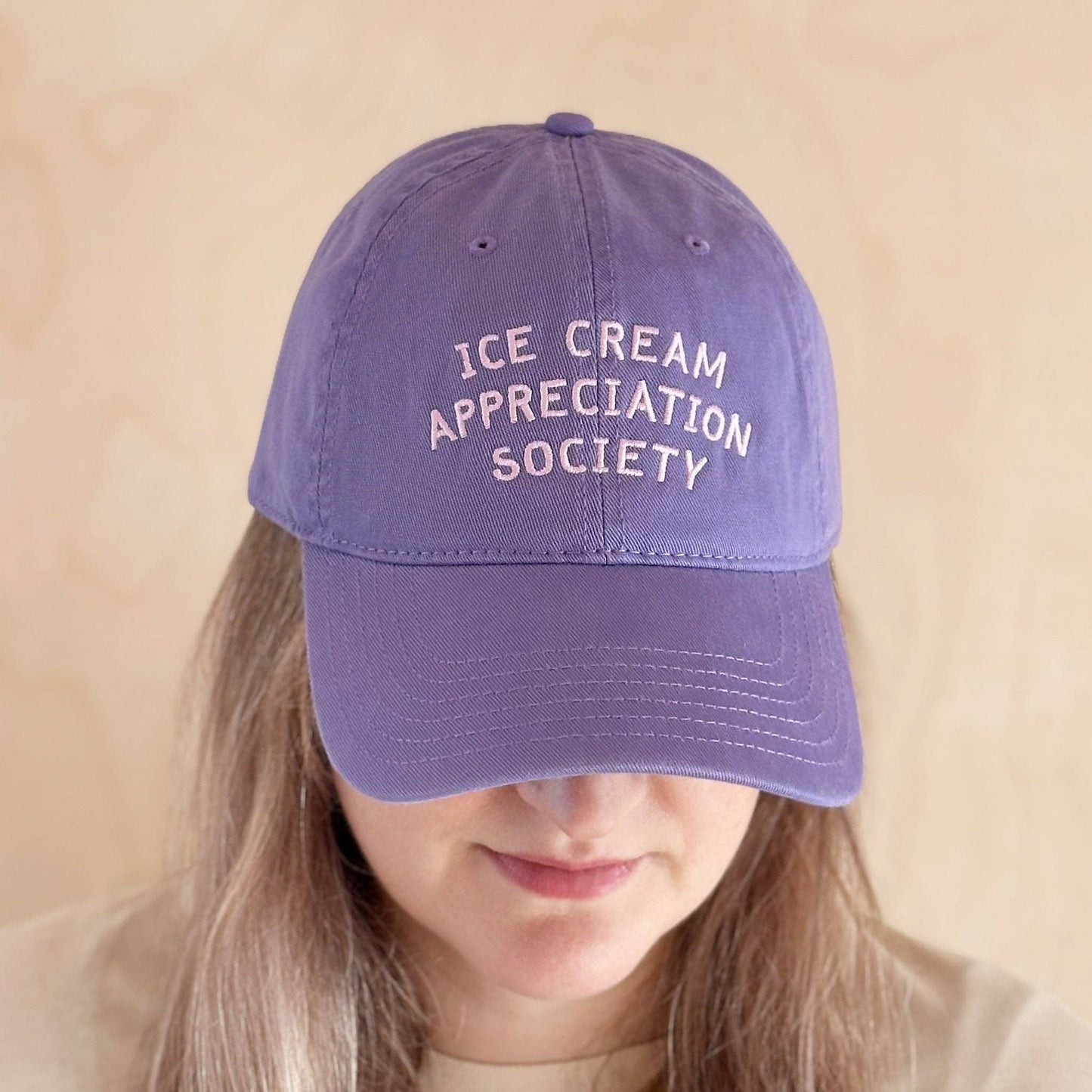 Ice Cream Appreciation Society - Cotton Baseball Cap - Lavender