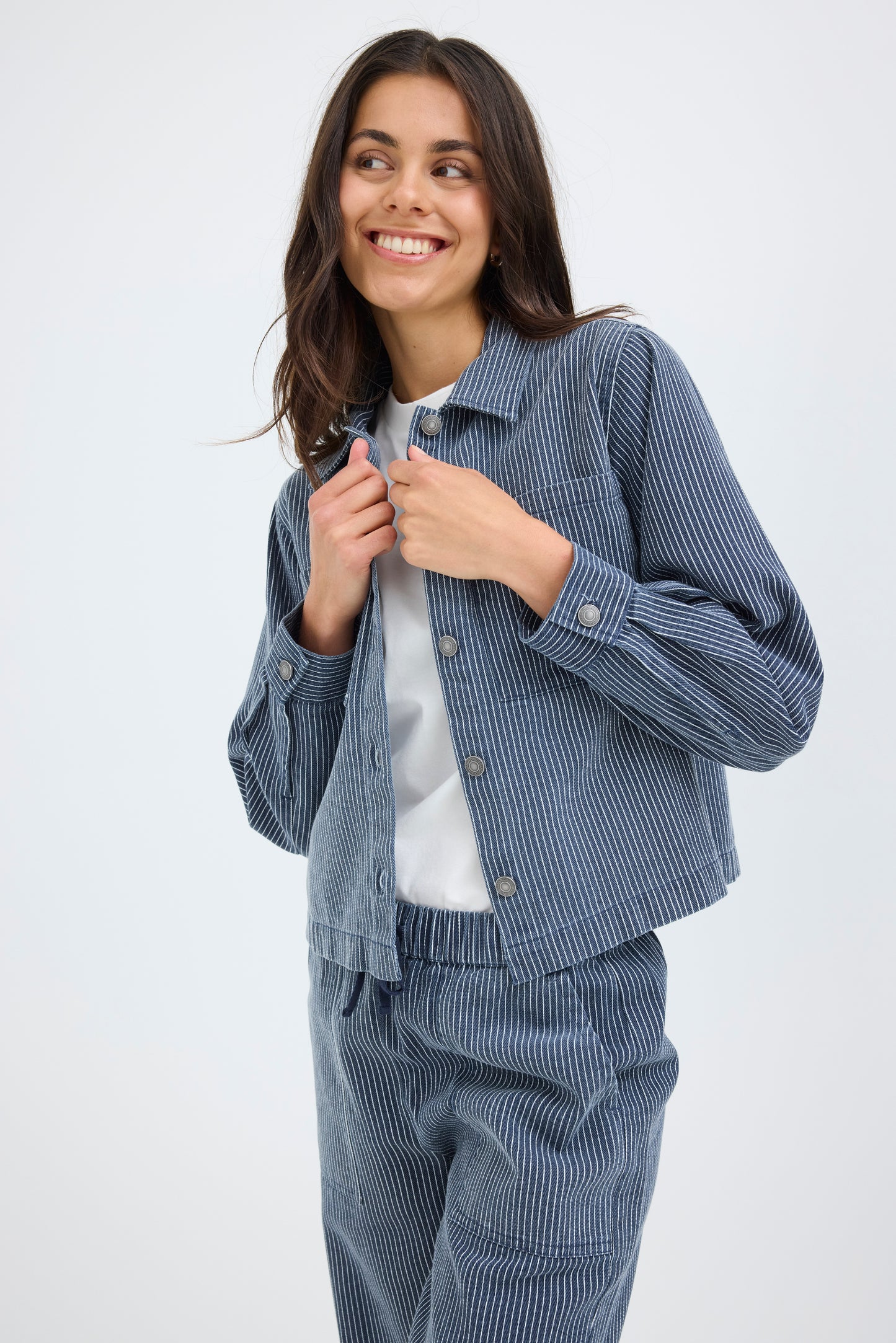 Fxtwinni Jacket - Navy White Stripe