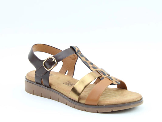 Billie Sandals - Tan/Bronze/Chocolate/Leopard