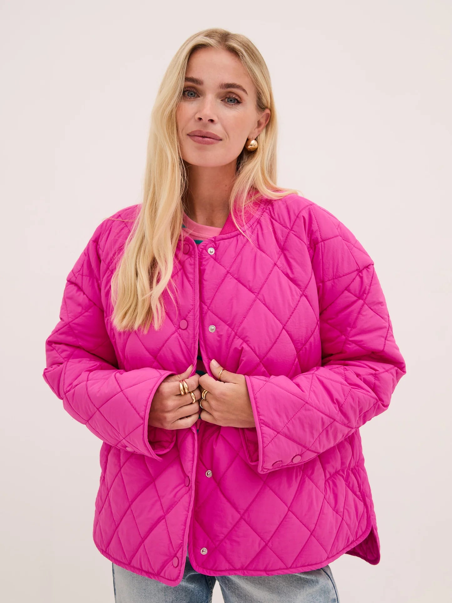 Carla Pink Quilted Jacket
