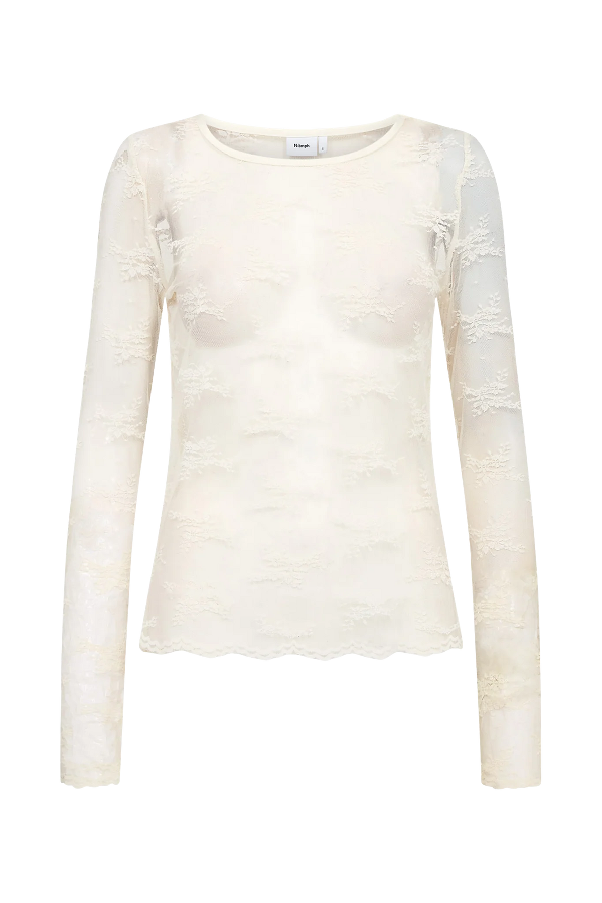 NUNATALIA BLOUSE - Pristine Cream Lace Sheer
