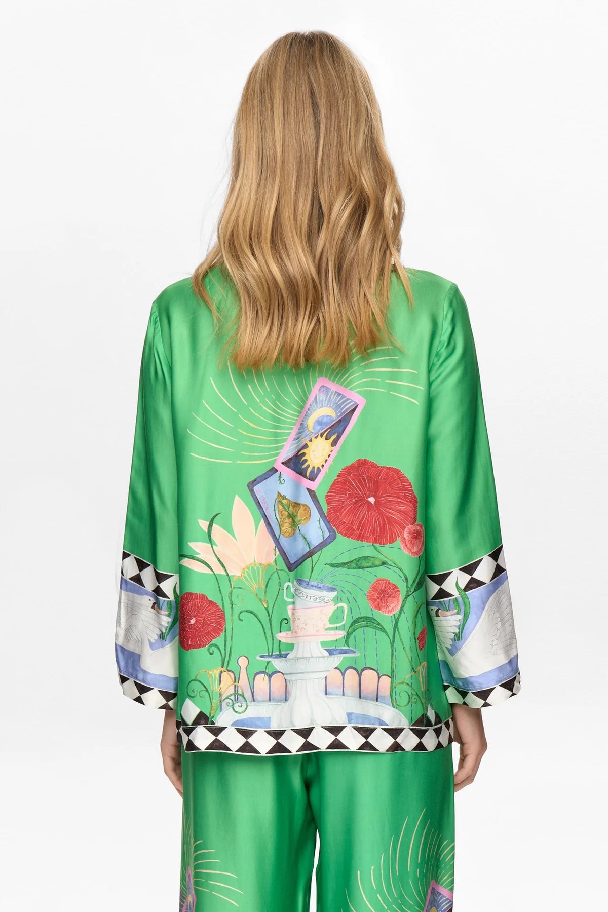 NUADELINA SHIRT - Vibrant Green Swan