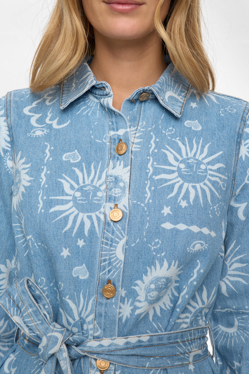 NUGISELLY DRESS- Light Denim Dress