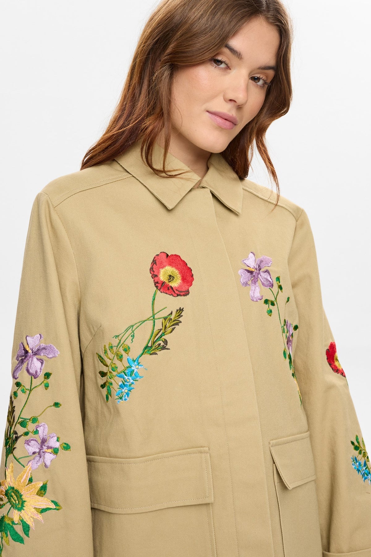 Nuvivalli Jacket - Irish Cream Floral Embroidery