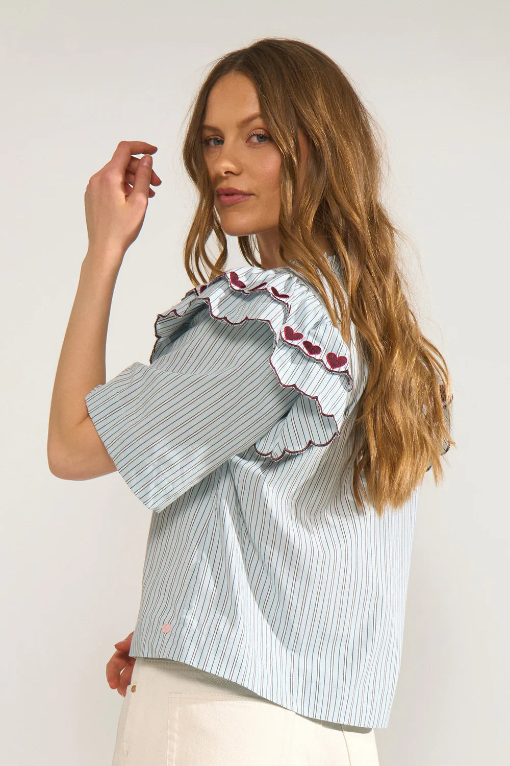 NUDITTY BLOUSE - Floaty Blue
