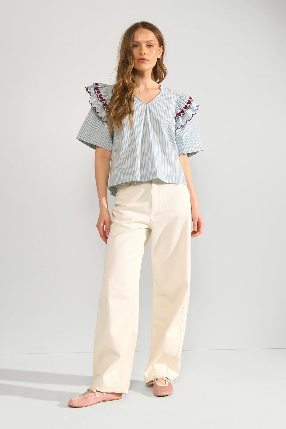 NUDITTY BLOUSE - Floaty Blue