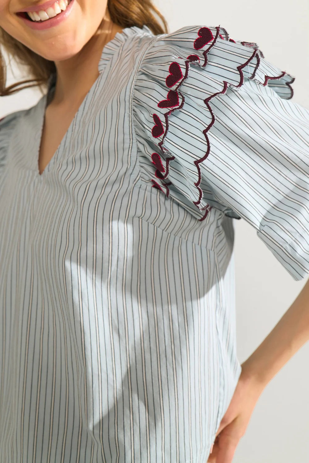 NUDITTY BLOUSE - Floaty Blue