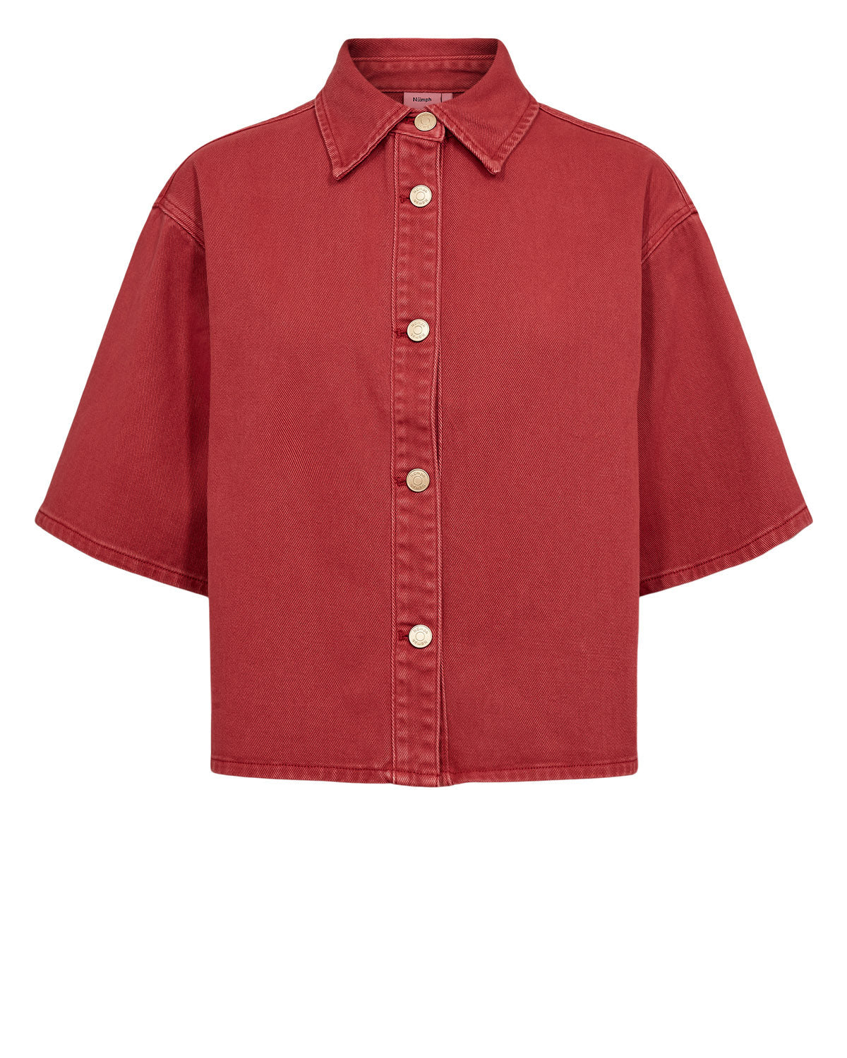 NUHAMILTON SHIRT - Washed Mulberry Red Denim