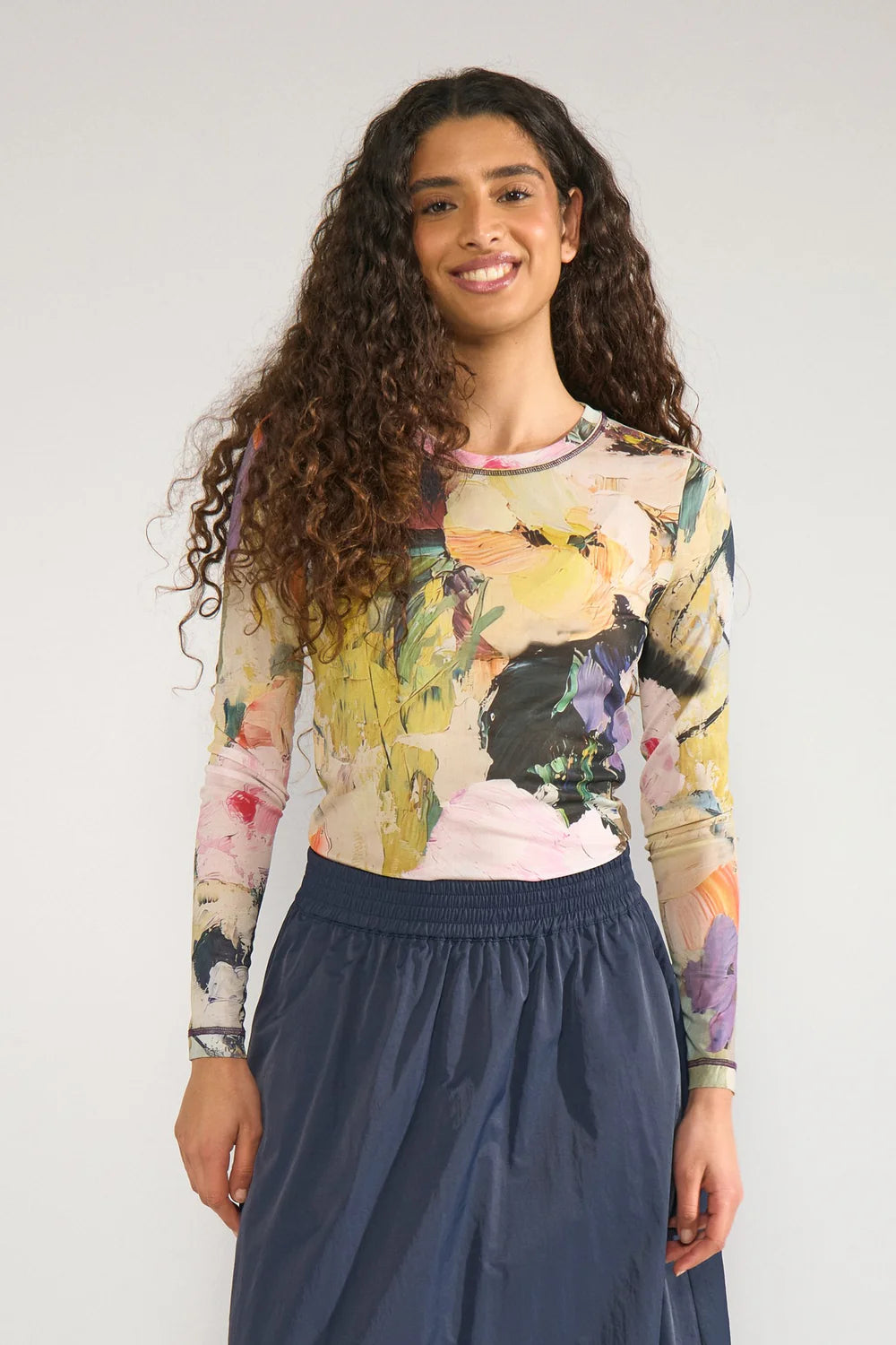 NUALMIA LS MESH TOP - Forest Green