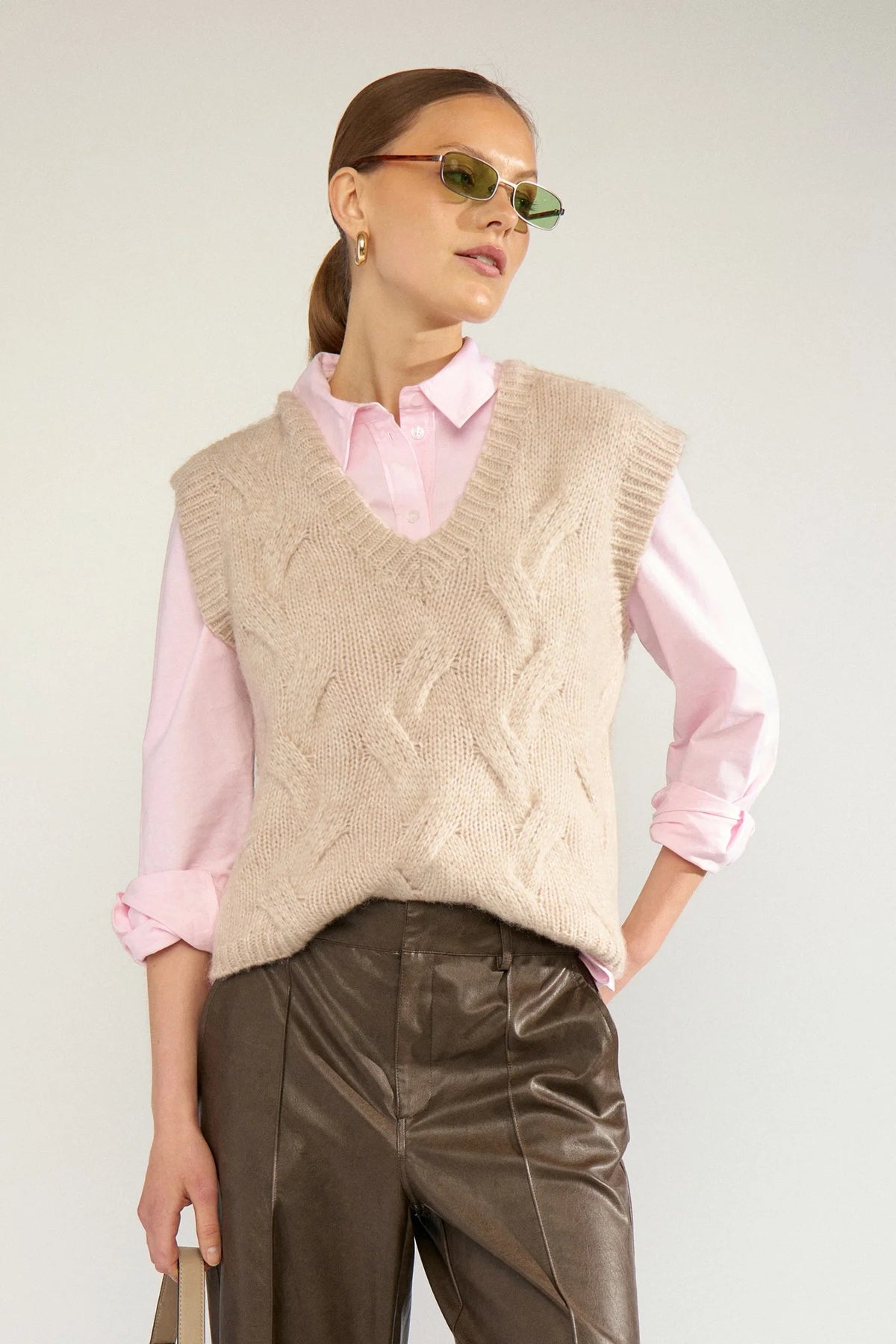 NUALMAS KNITTED VEST - Sun Kiss
