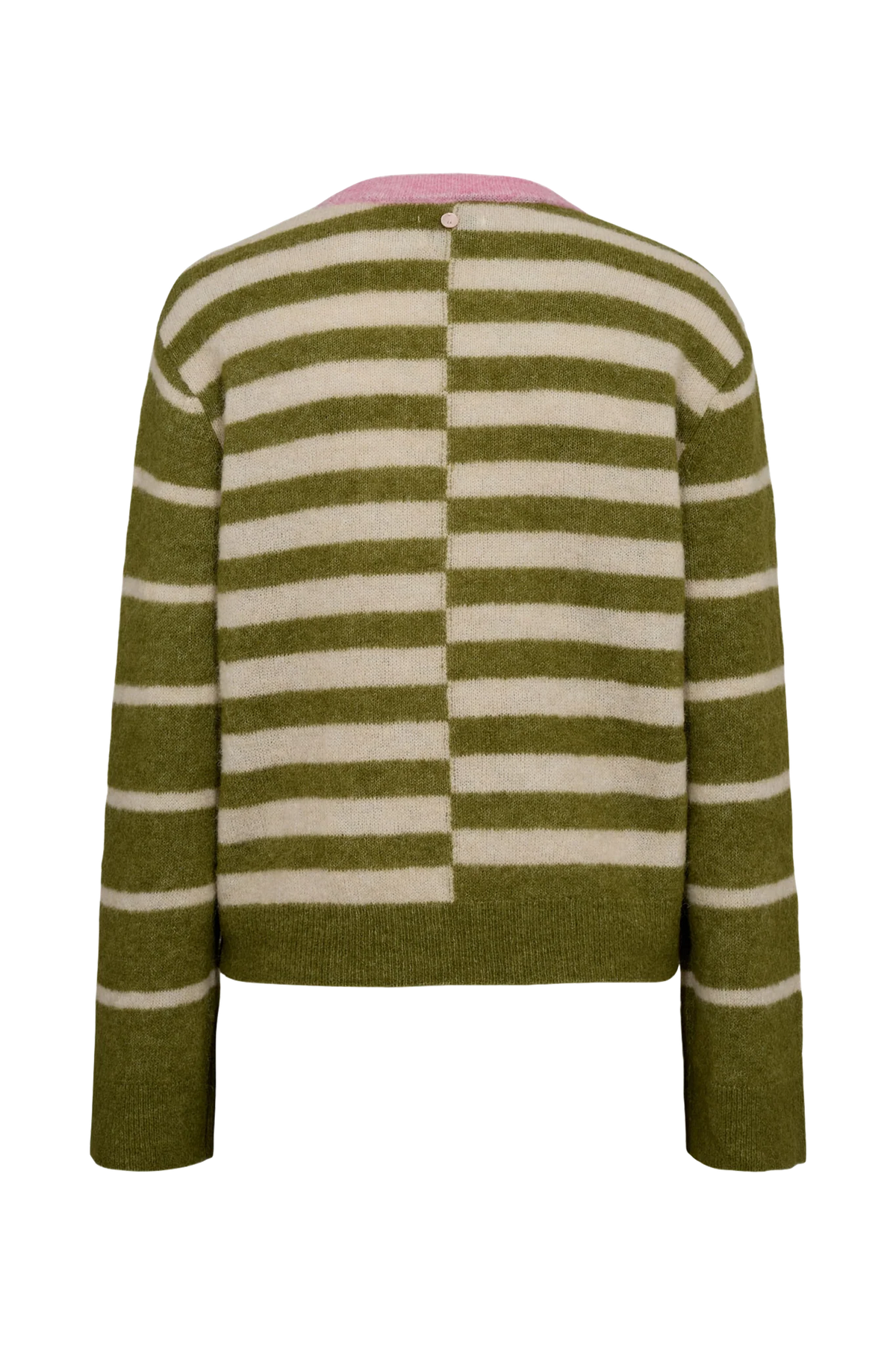 NURIETTE BLOCK STRIPE PULLOVER - Calla Green