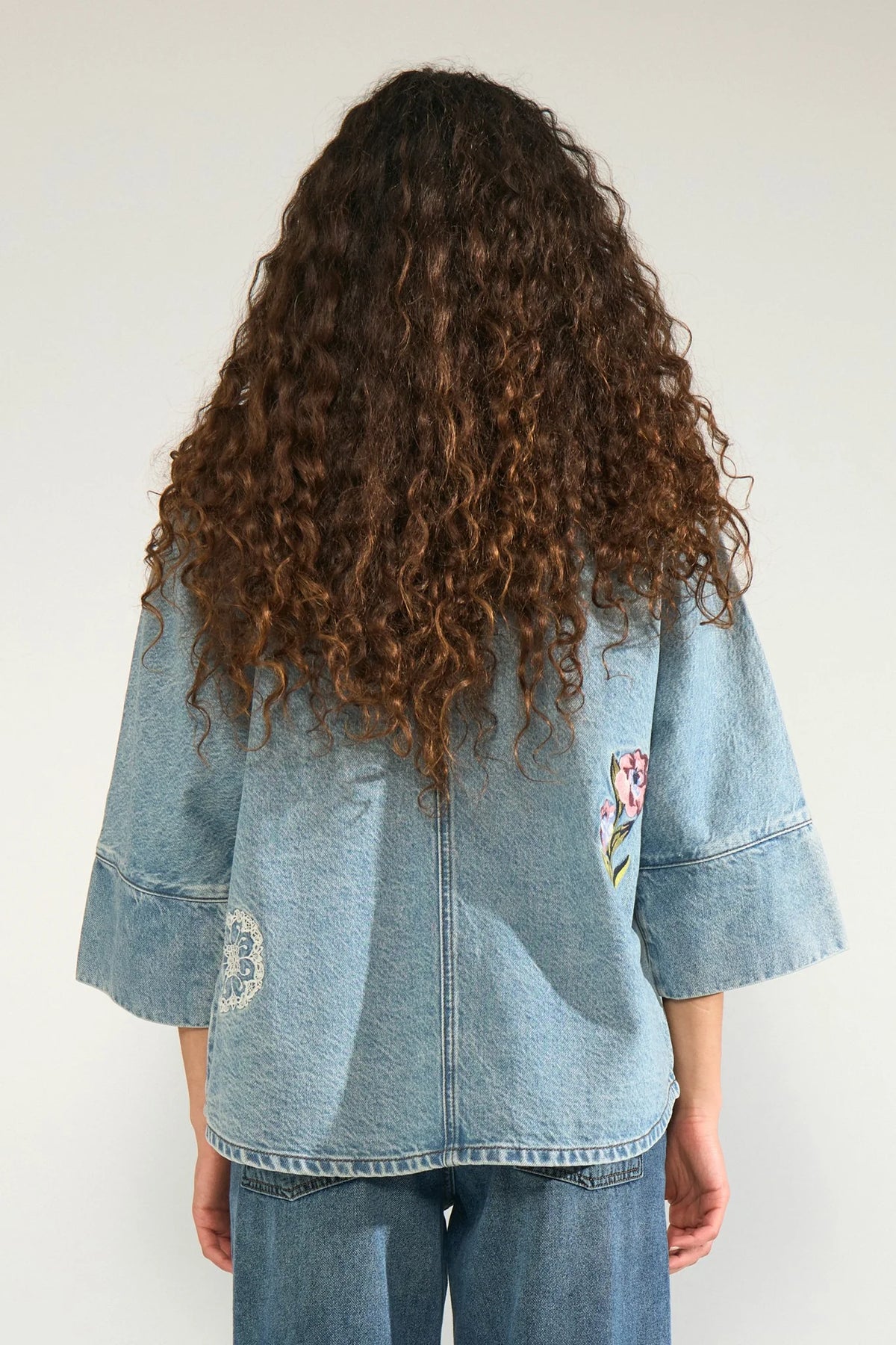 NUDENMA OVERSIZE SHIRT JACKET - Medium Blue Denim